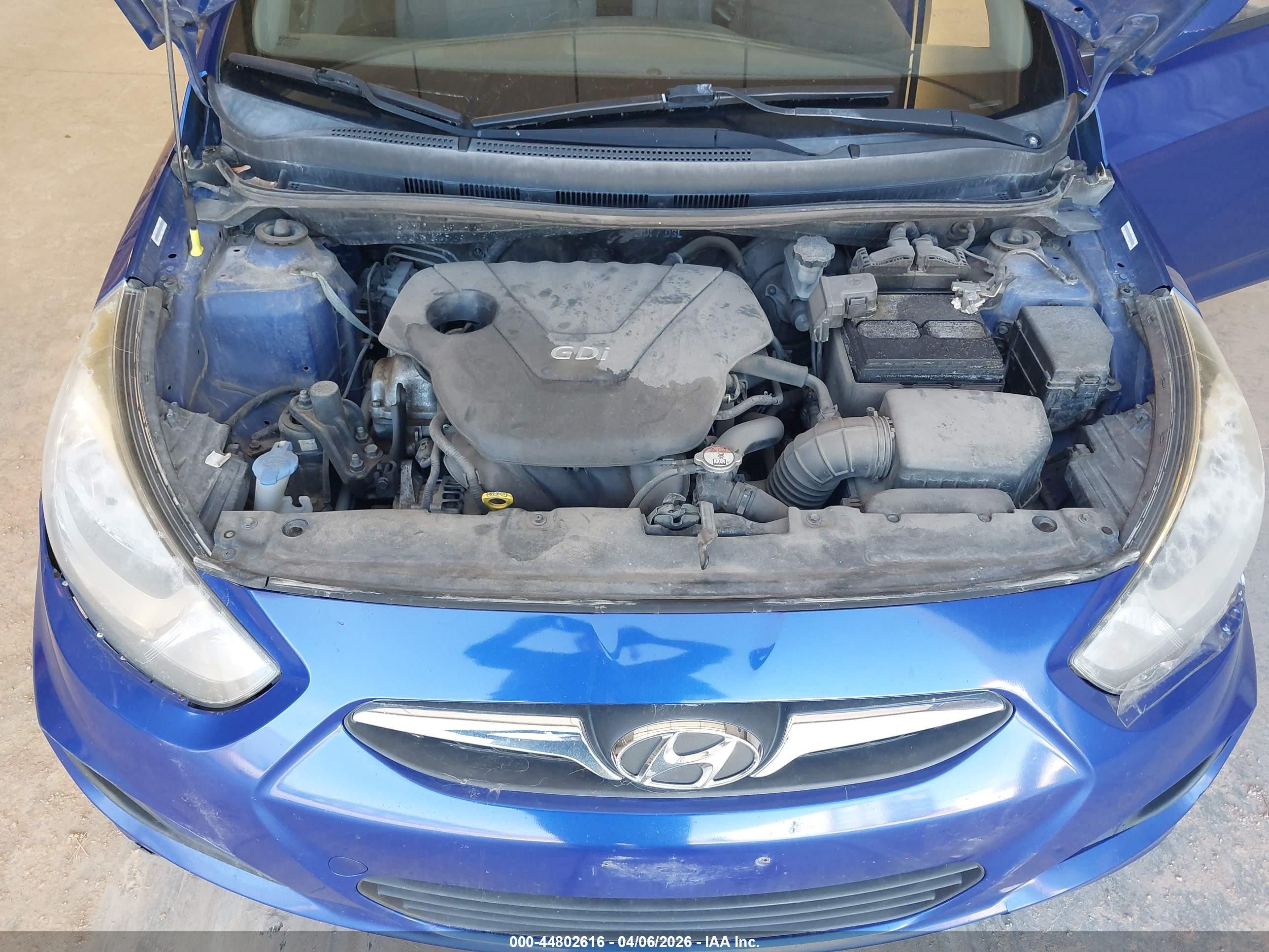 2013 Hyundai Accent Gls Blue vin: KMHCT4AE1DU499195