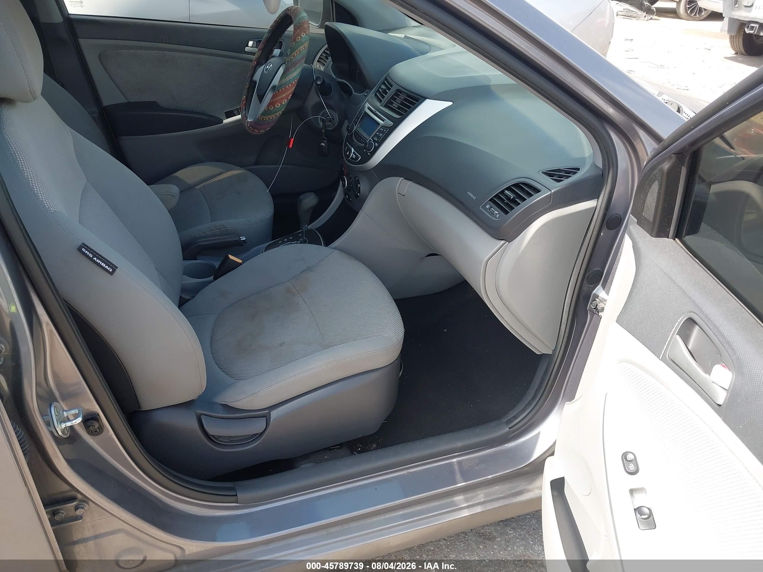 2013 Hyundai Accent Gls Gray vin: KMHCT4AE1DU535807