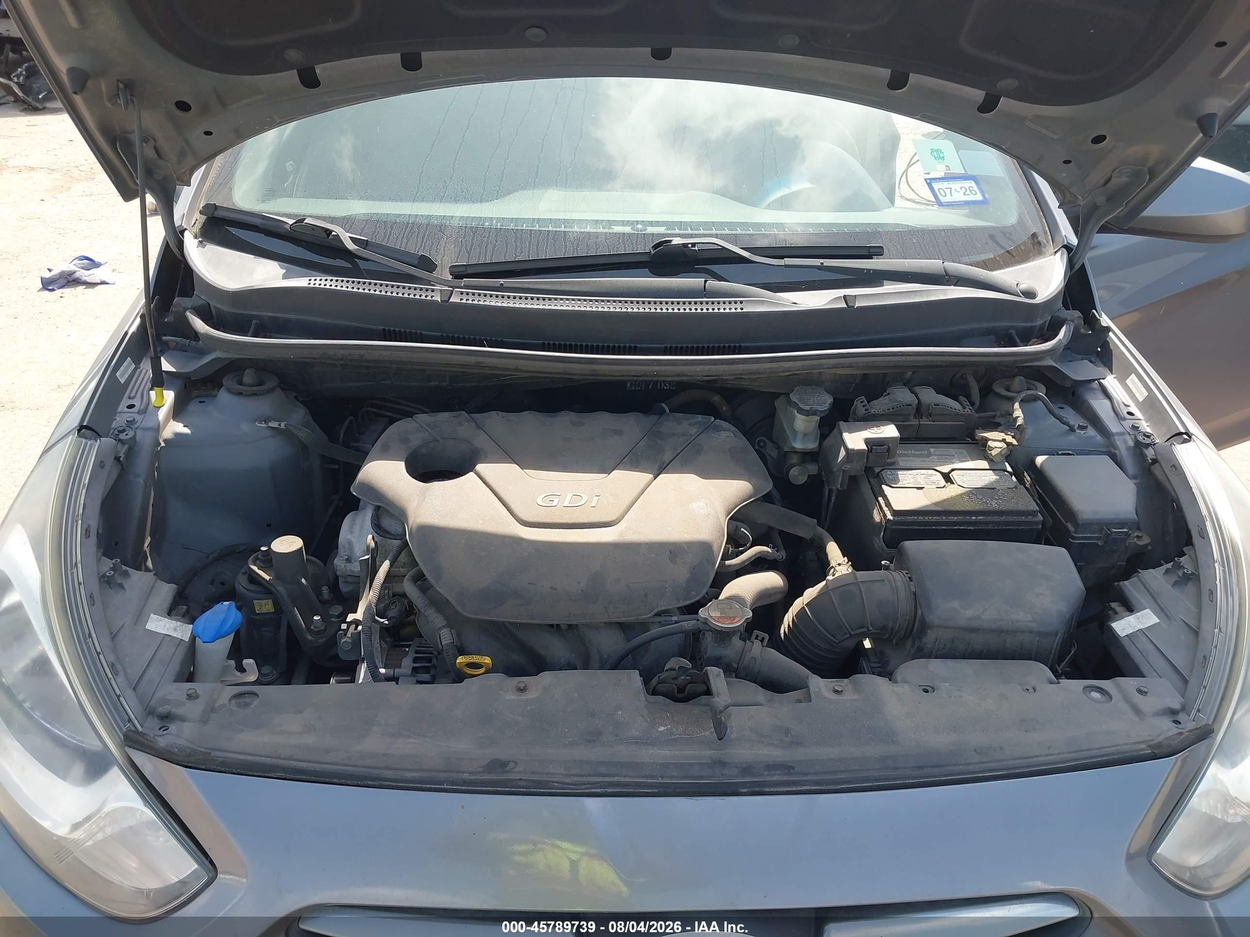 2013 Hyundai Accent Gls Gray vin: KMHCT4AE1DU535807