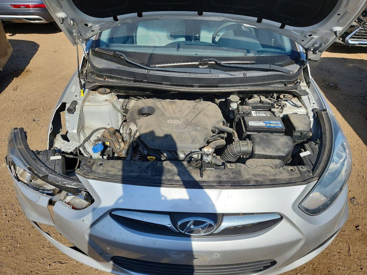 2013 Hyundai Accent Gls Silver vin: KMHCT4AE1DU543549