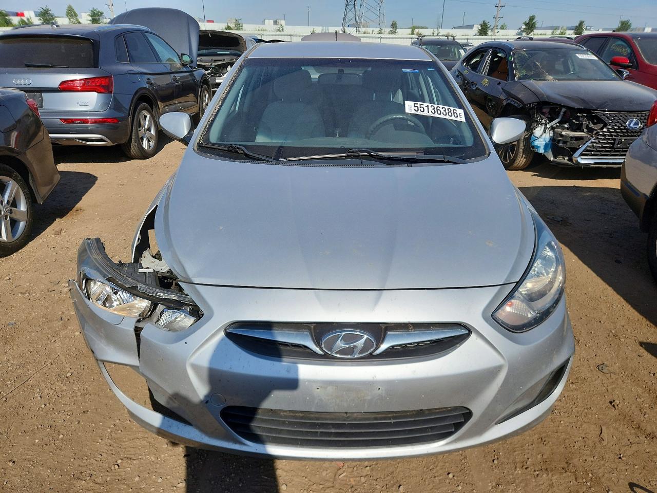 2013 Hyundai Accent Gls Silver vin: KMHCT4AE1DU543549