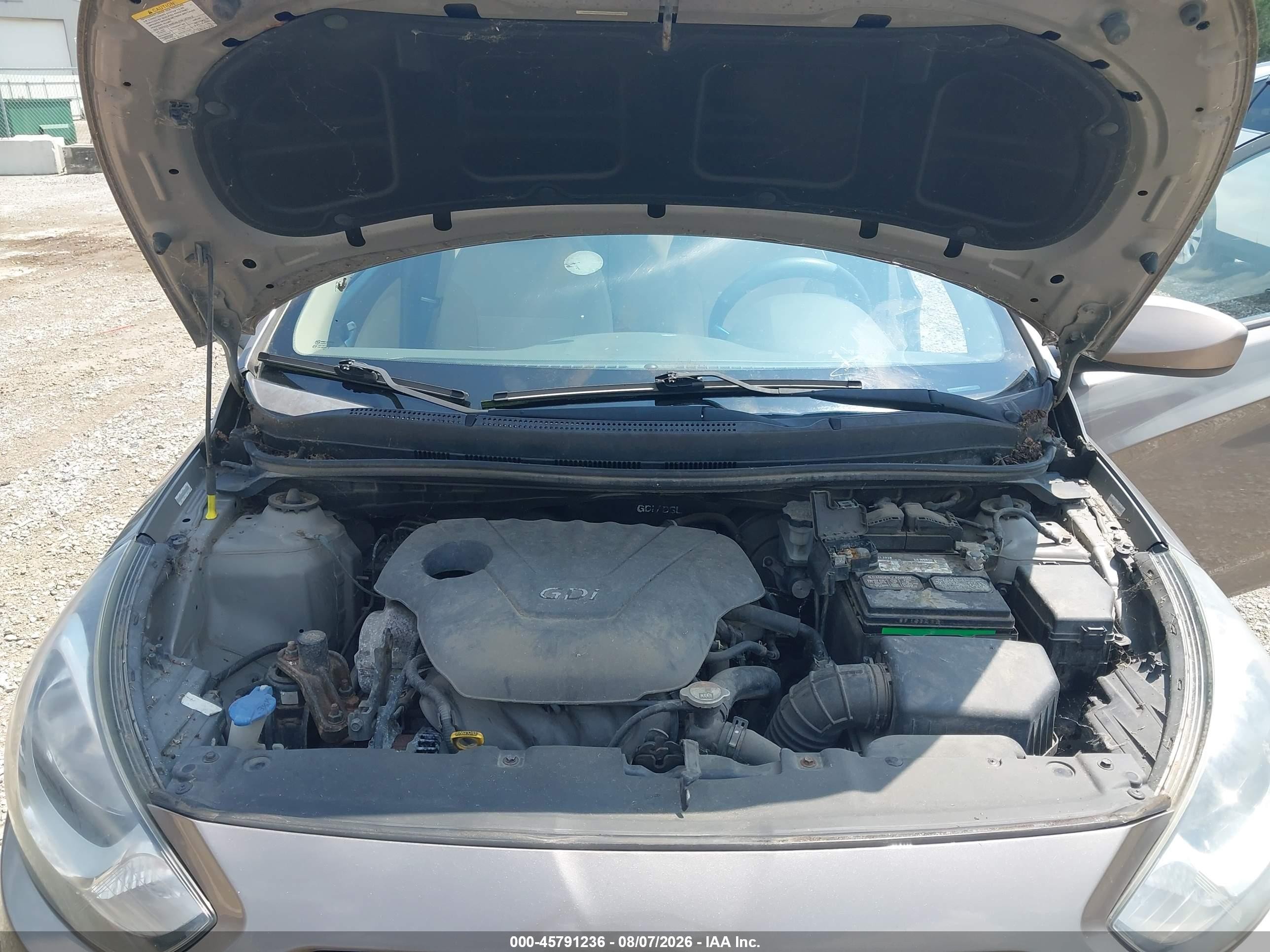 2013 Hyundai Accent Gls Gray vin: KMHCT4AE1DU553885