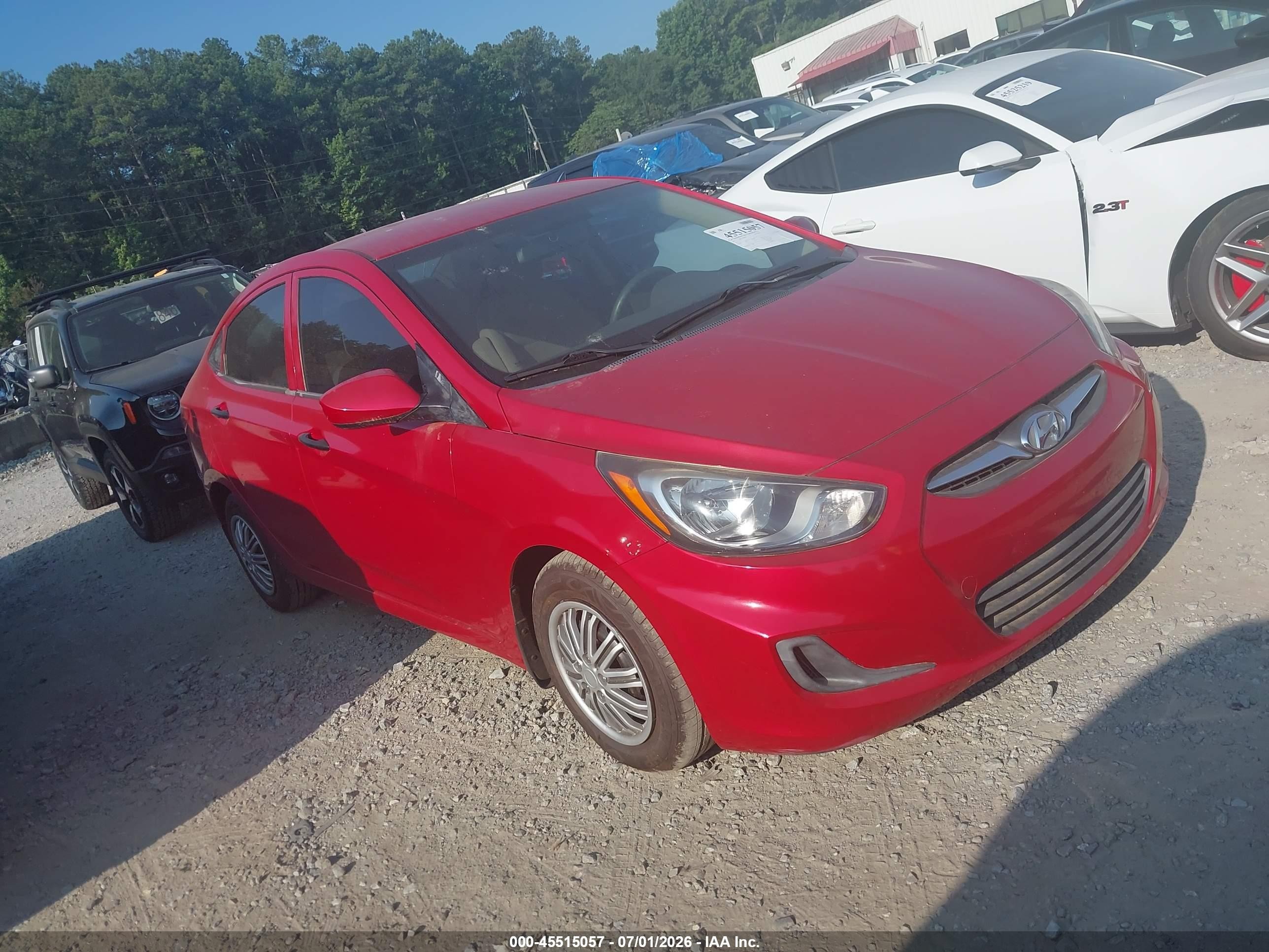 2013 Hyundai Accent Gls Red vin: KMHCT4AE1DU574073