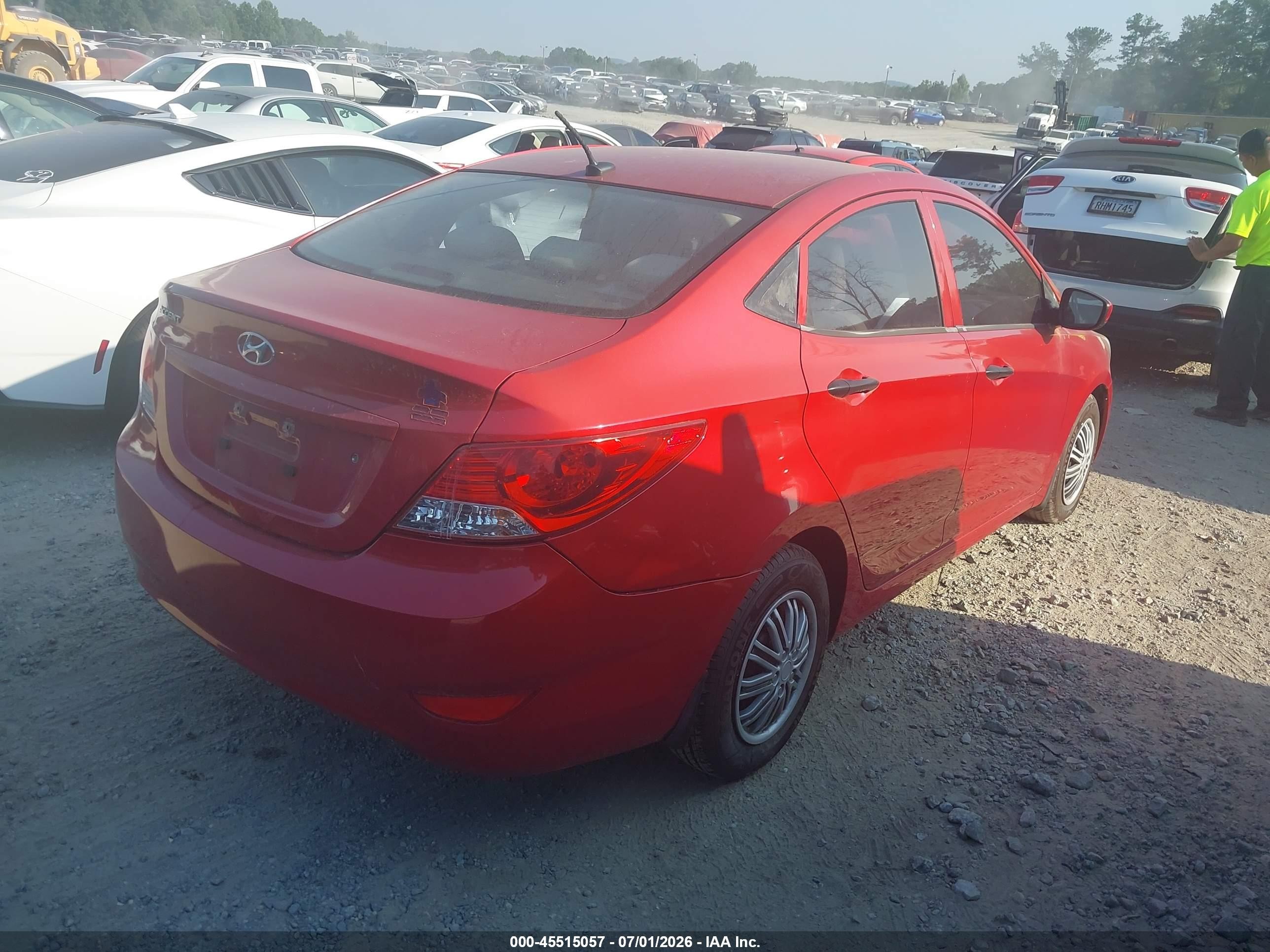 2013 Hyundai Accent Gls Red vin: KMHCT4AE1DU574073