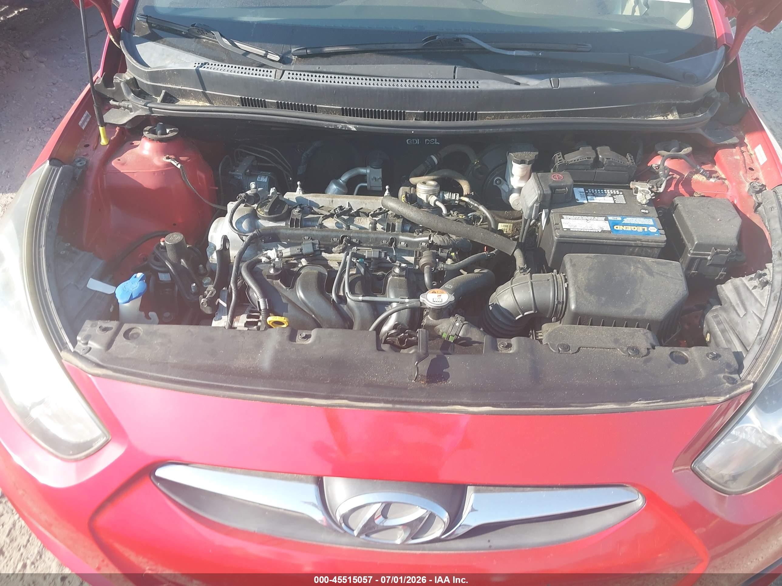 2013 Hyundai Accent Gls Red vin: KMHCT4AE1DU574073