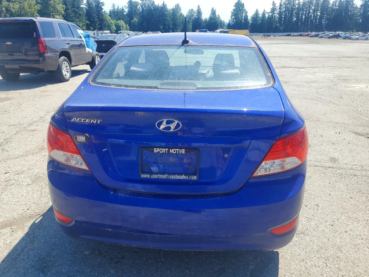 2014 Hyundai Accent Gls Синий vin: KMHCT4AE1EU613777
