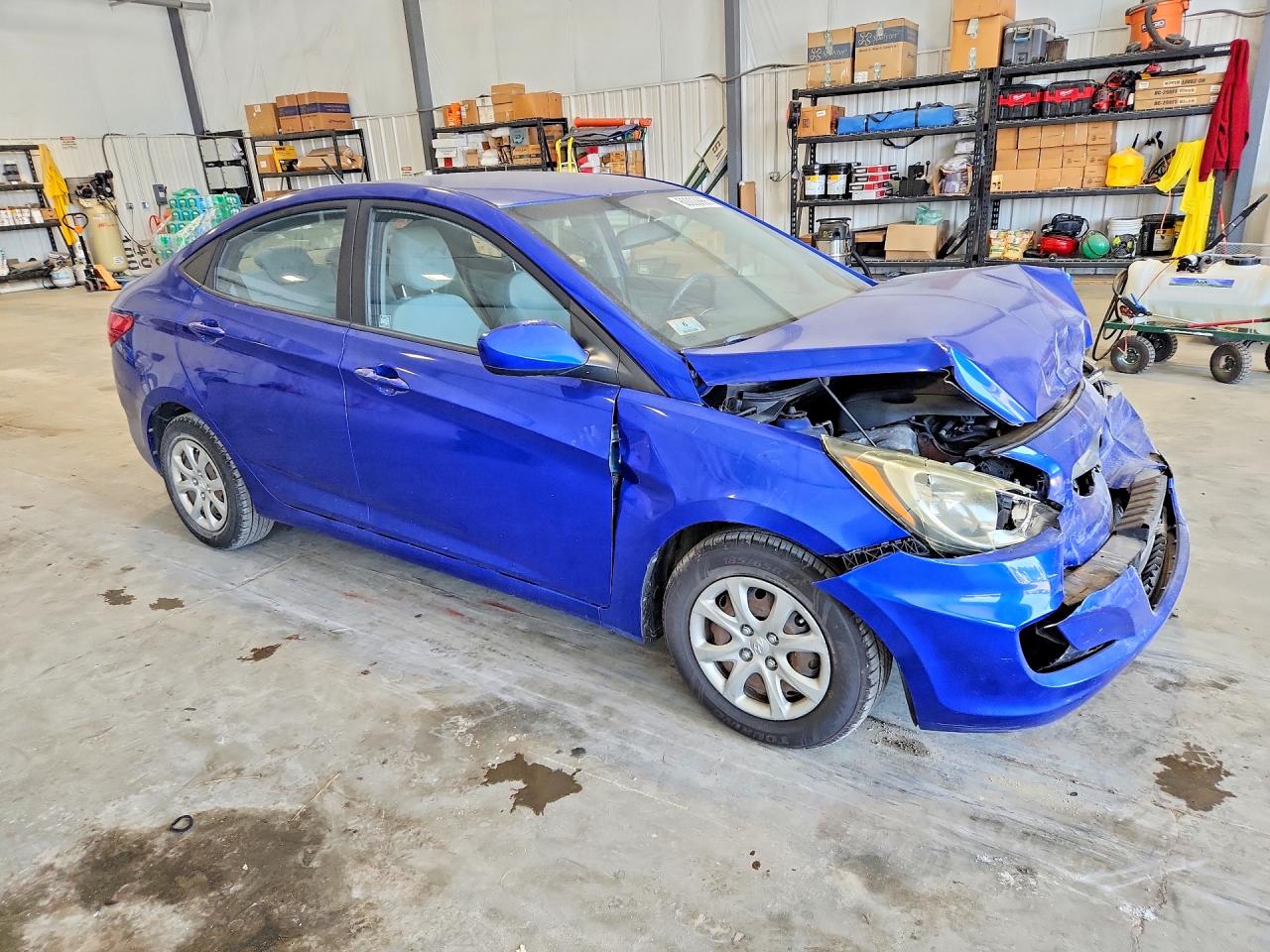 2014 Hyundai Accent Gls Blue vin: KMHCT4AE1EU703463