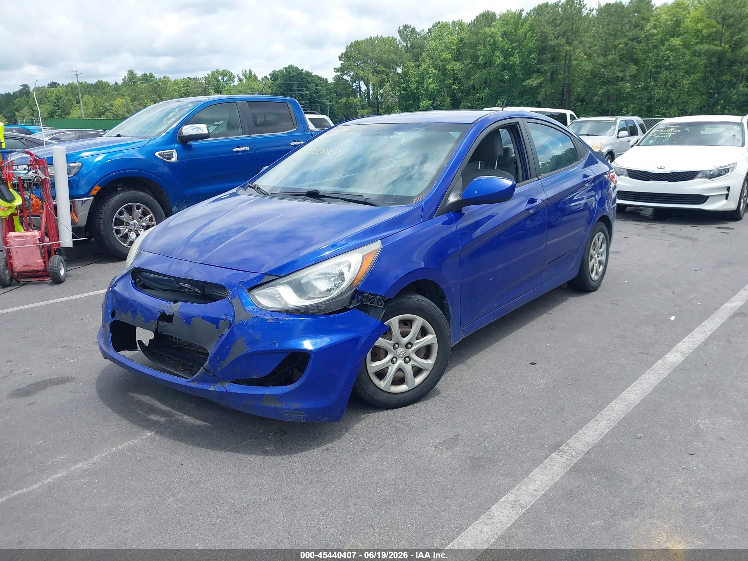 2014 Hyundai Accent Gls Blue vin: KMHCT4AE1EU733675