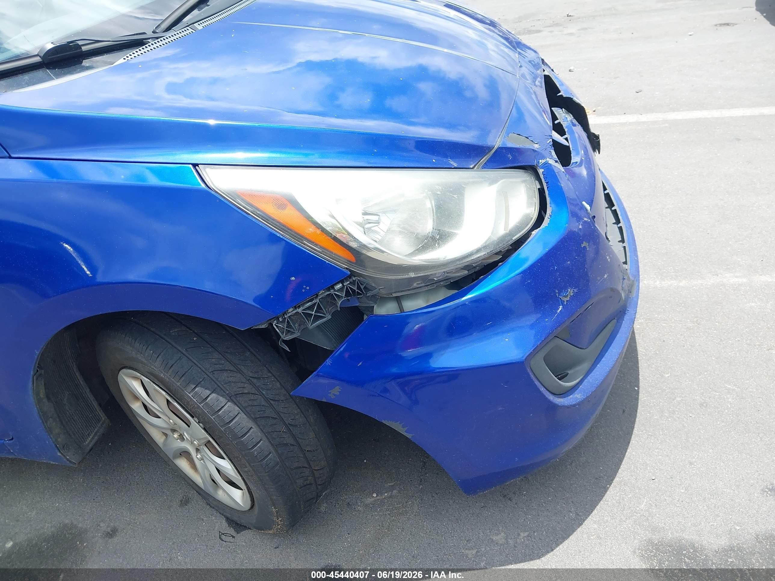 2014 Hyundai Accent Gls Blue vin: KMHCT4AE1EU733675