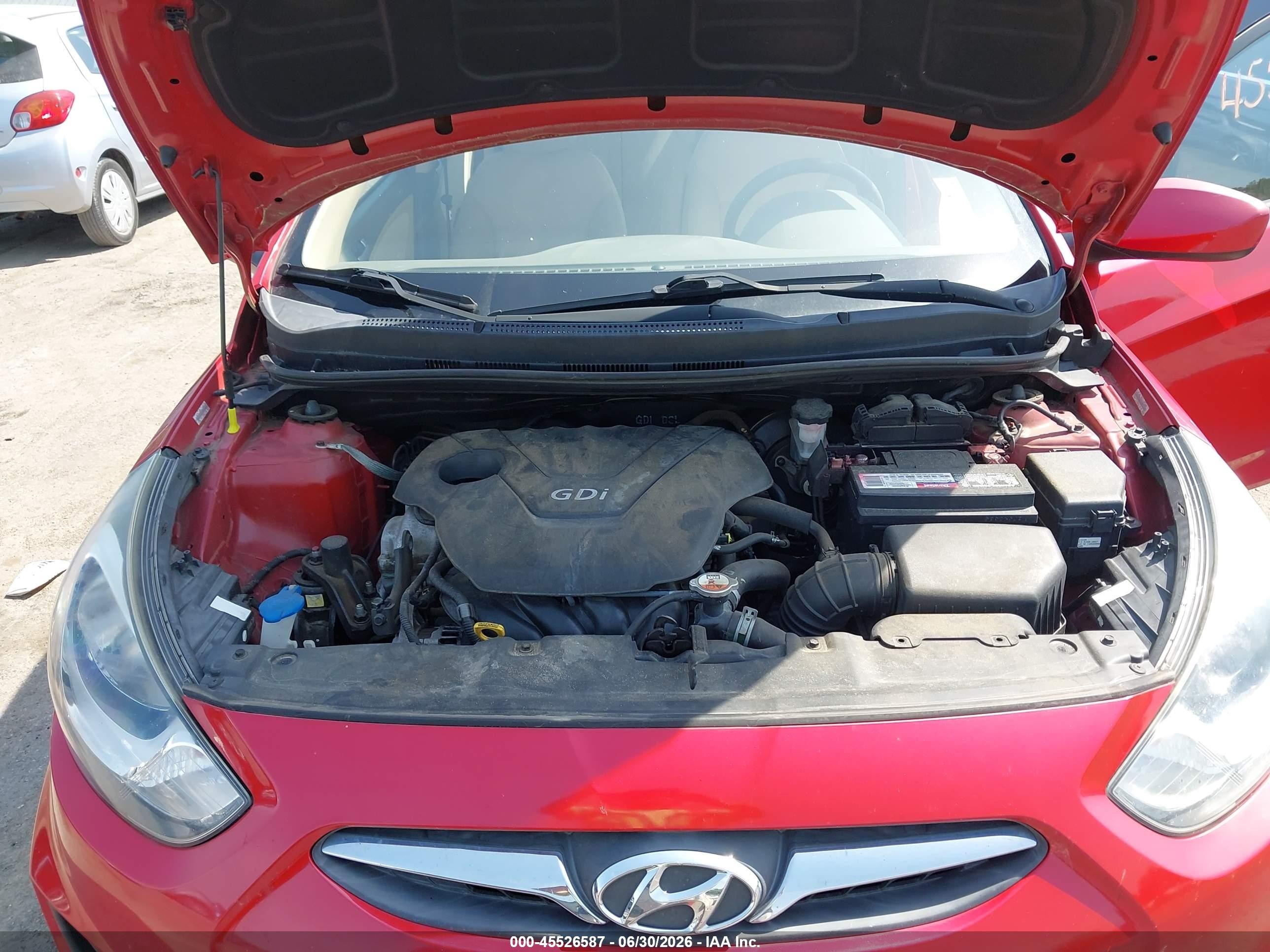 2014 Hyundai Accent Gls Red vin: KMHCT4AE1EU755806
