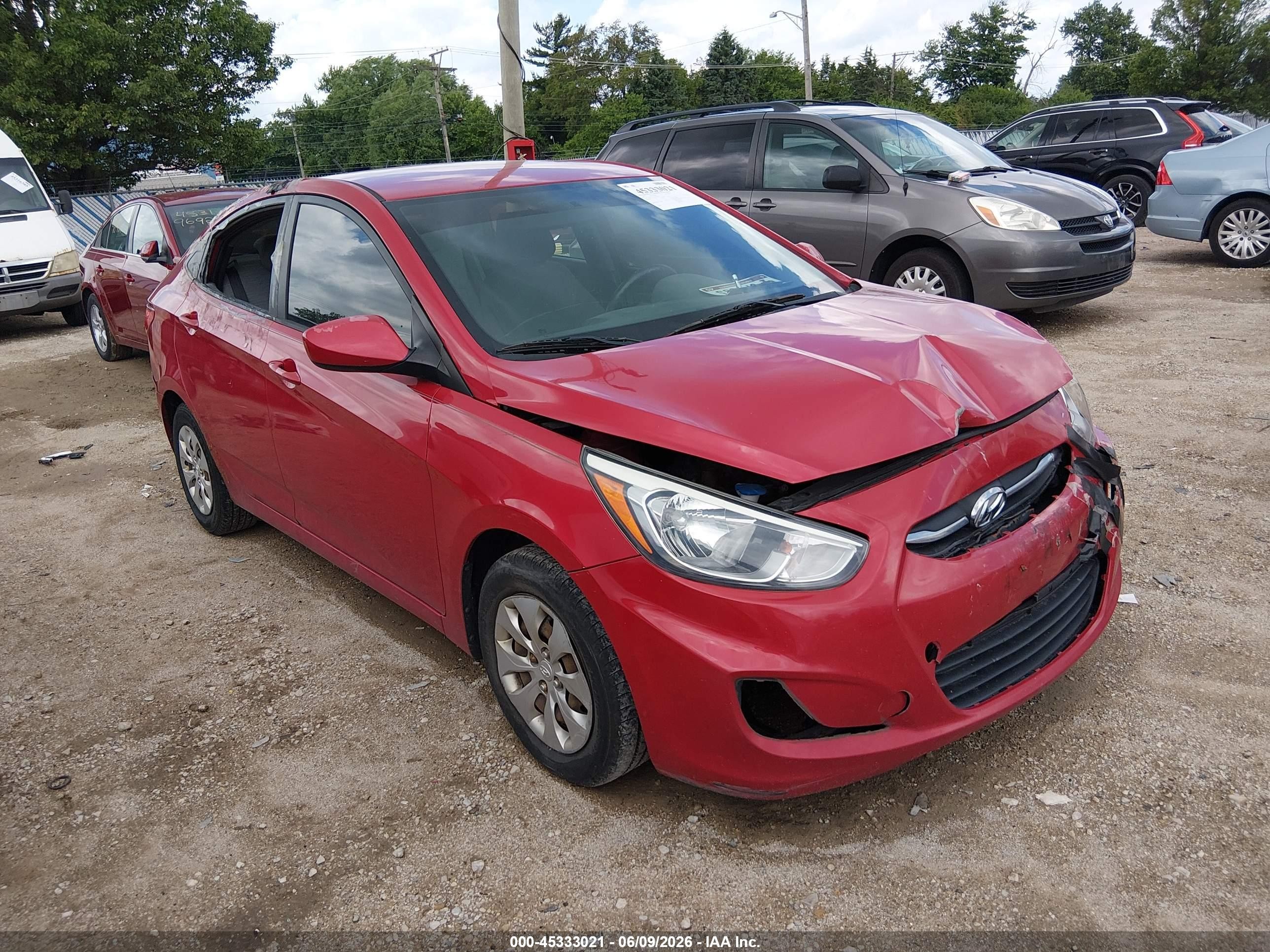 2015 Hyundai Accent Gls Red vin: KMHCT4AE1FU831039