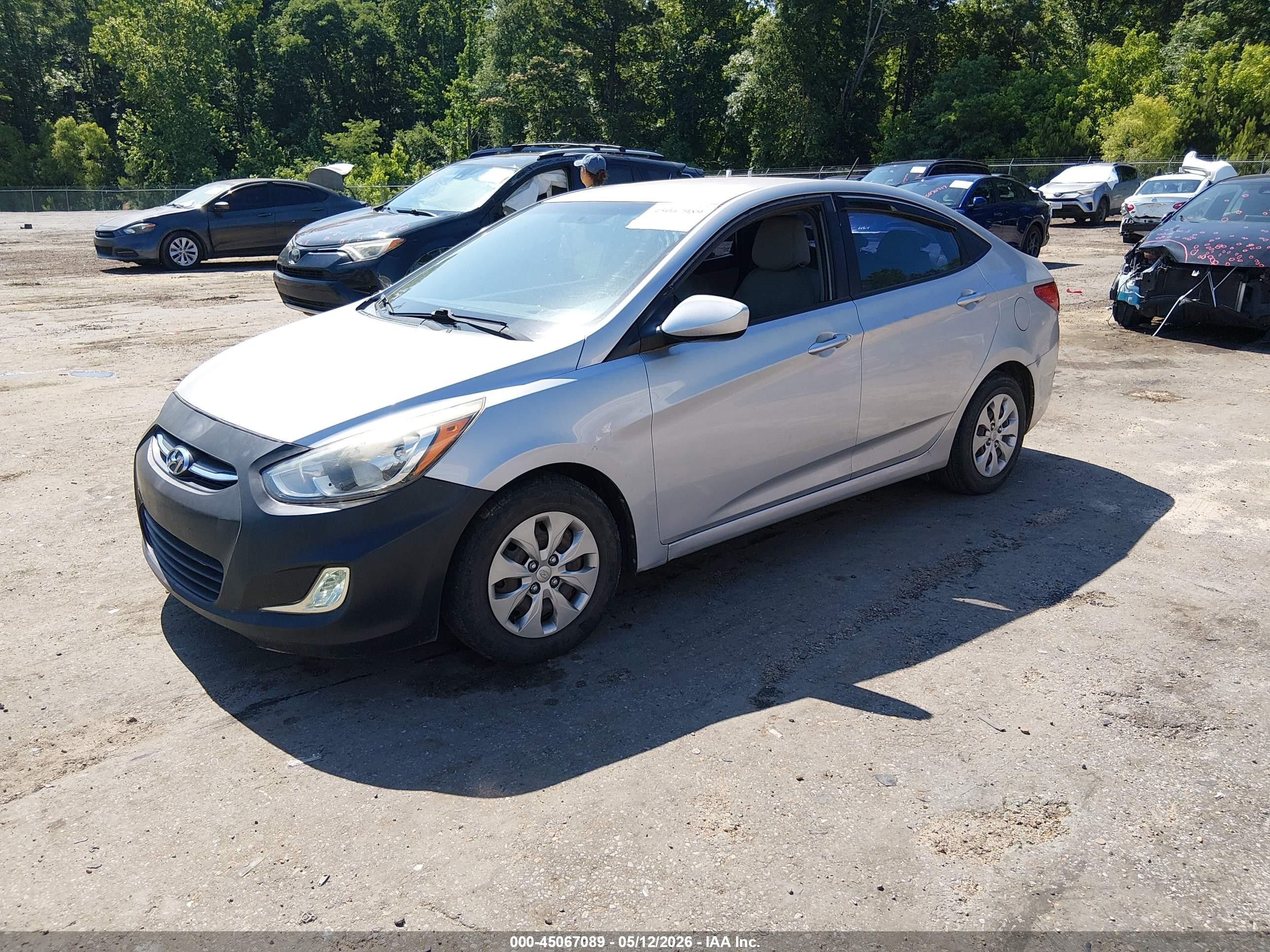 2015 Hyundai Accent Gls Silver vin: KMHCT4AE1FU838749