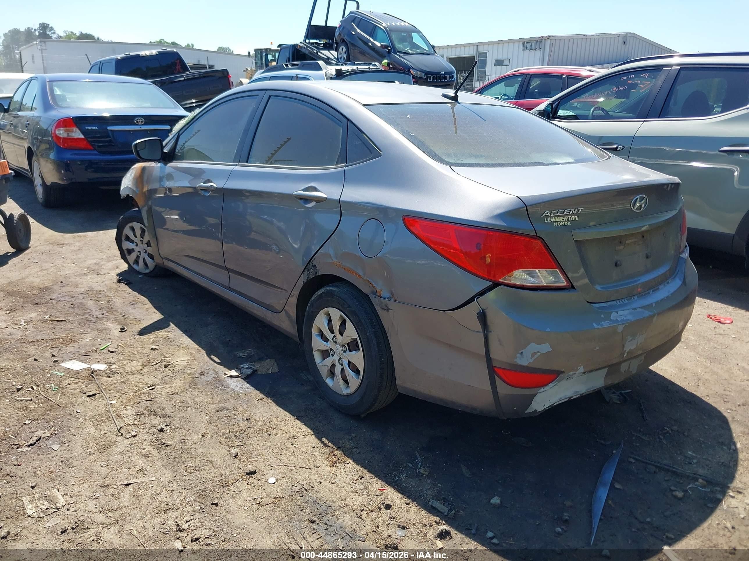 2015 Hyundai Accent Gls Gray vin: KMHCT4AE1FU861934