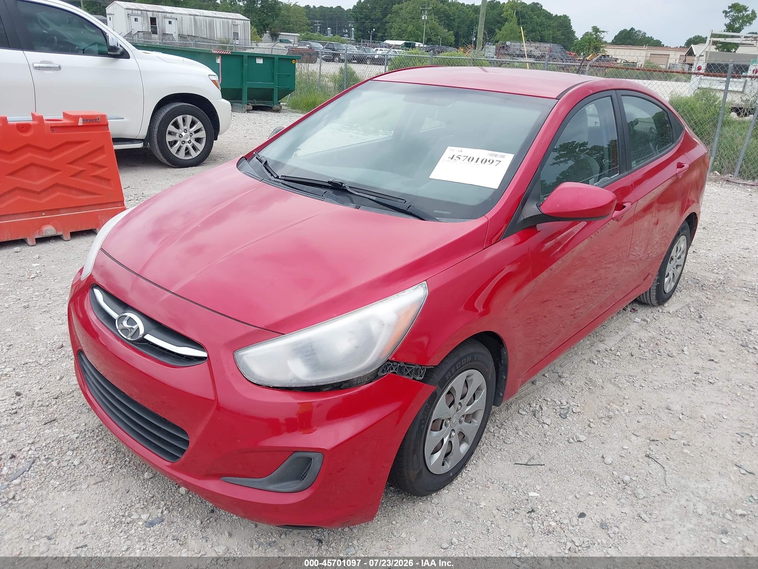 2015 Hyundai Accent Gls Red vin: KMHCT4AE1FU862095