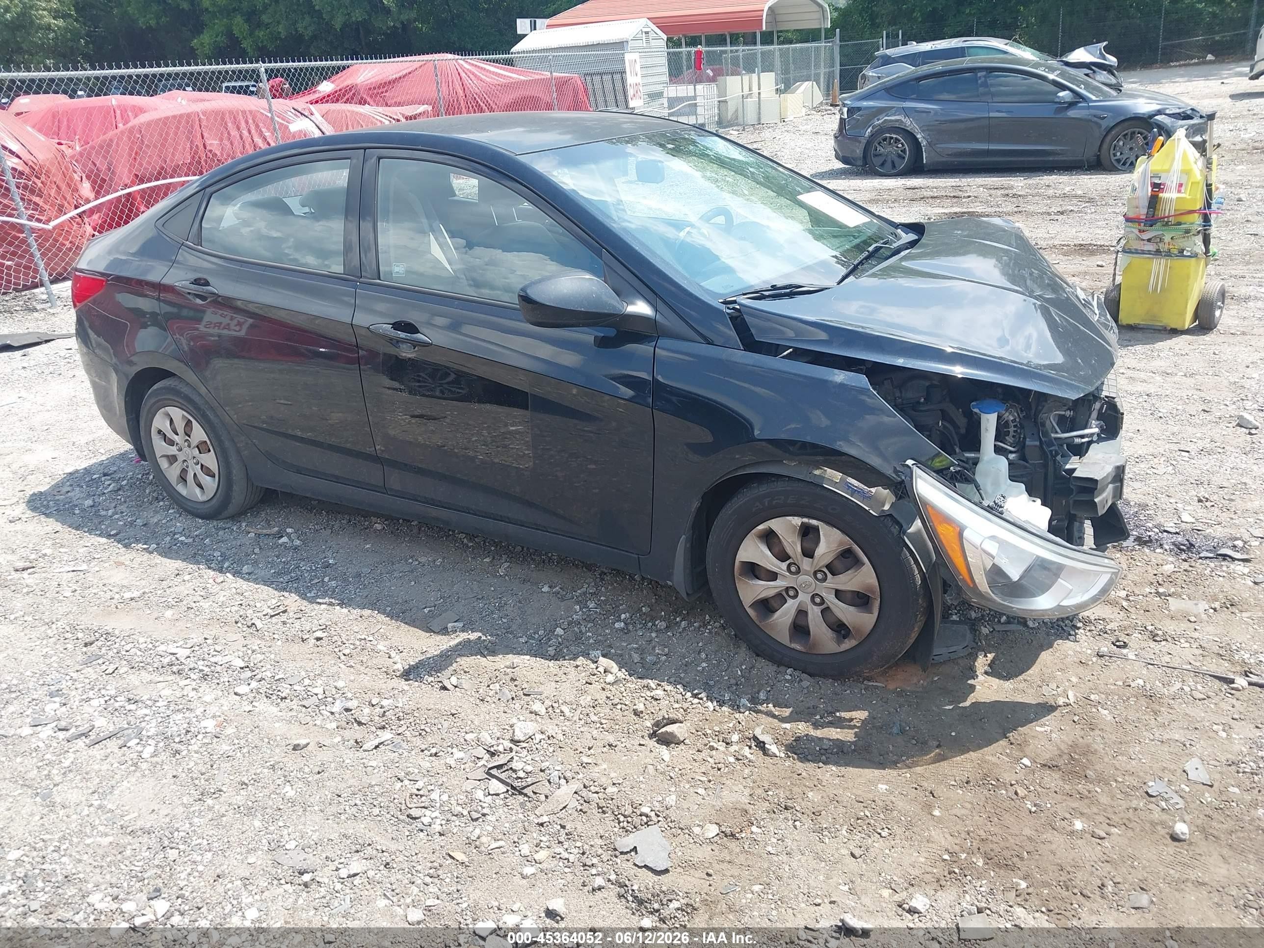 2015 Hyundai Accent Gls Black vin: KMHCT4AE1FU906175