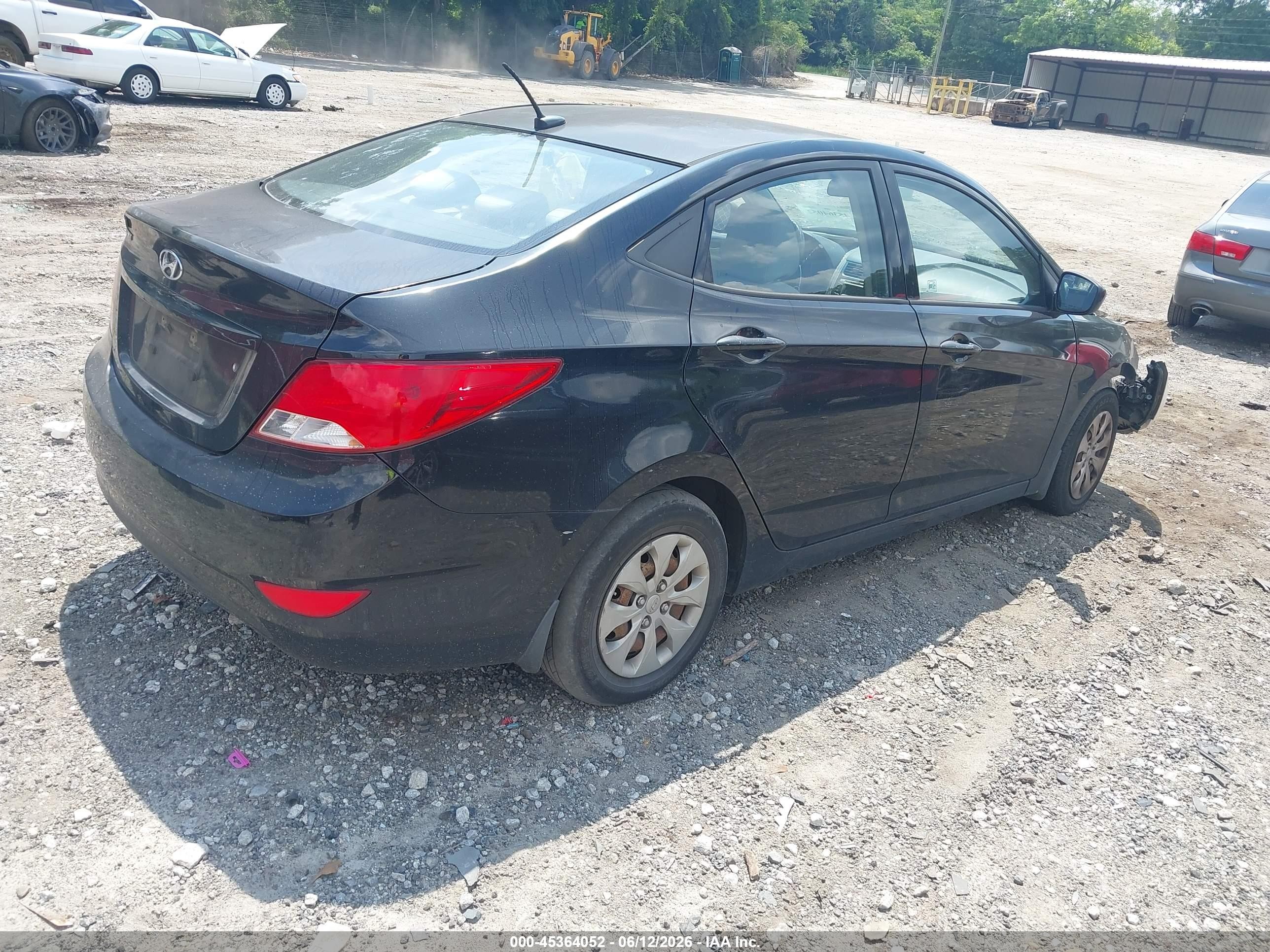 2015 Hyundai Accent Gls Black vin: KMHCT4AE1FU906175