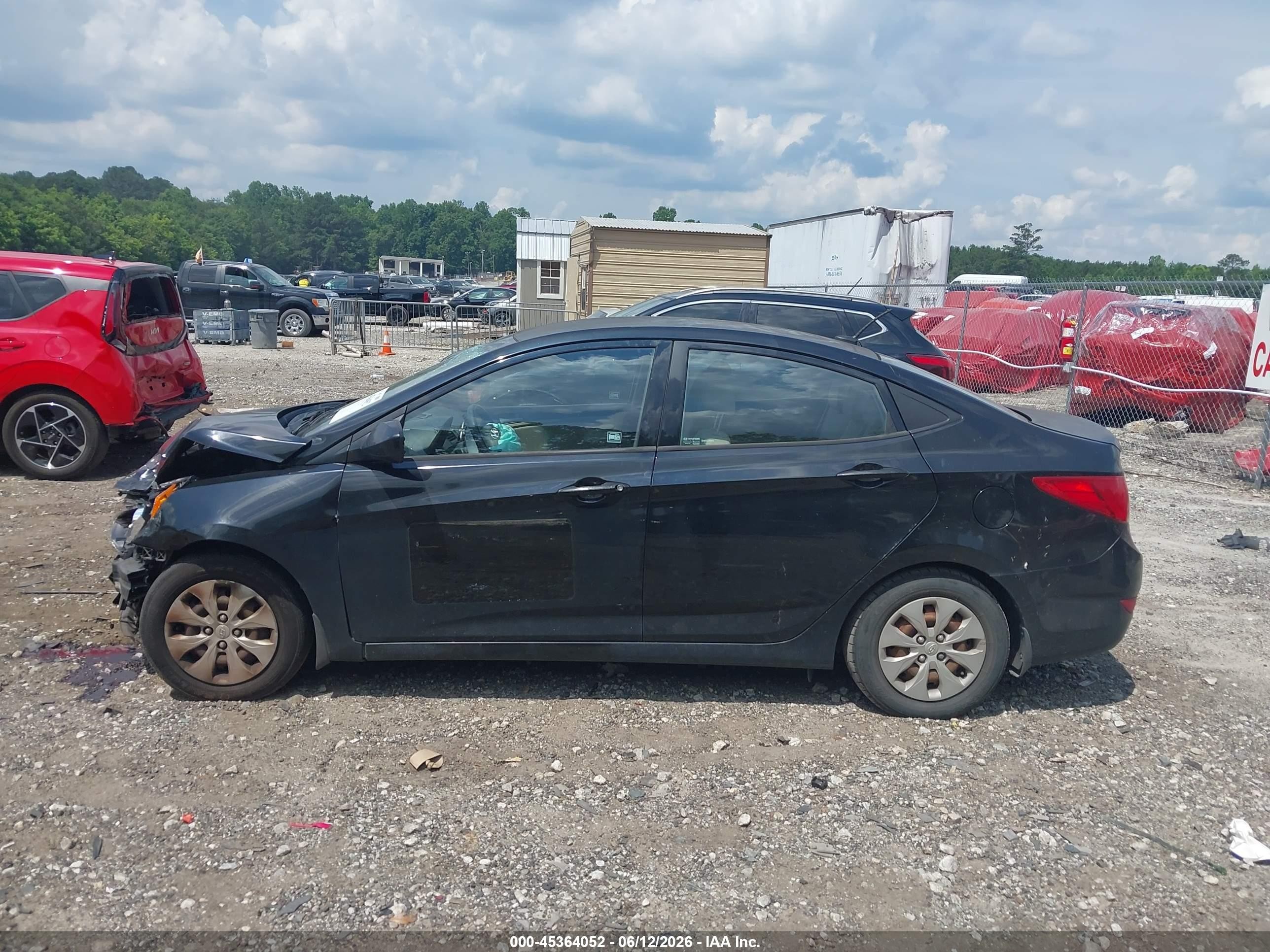 2015 Hyundai Accent Gls Black vin: KMHCT4AE1FU906175