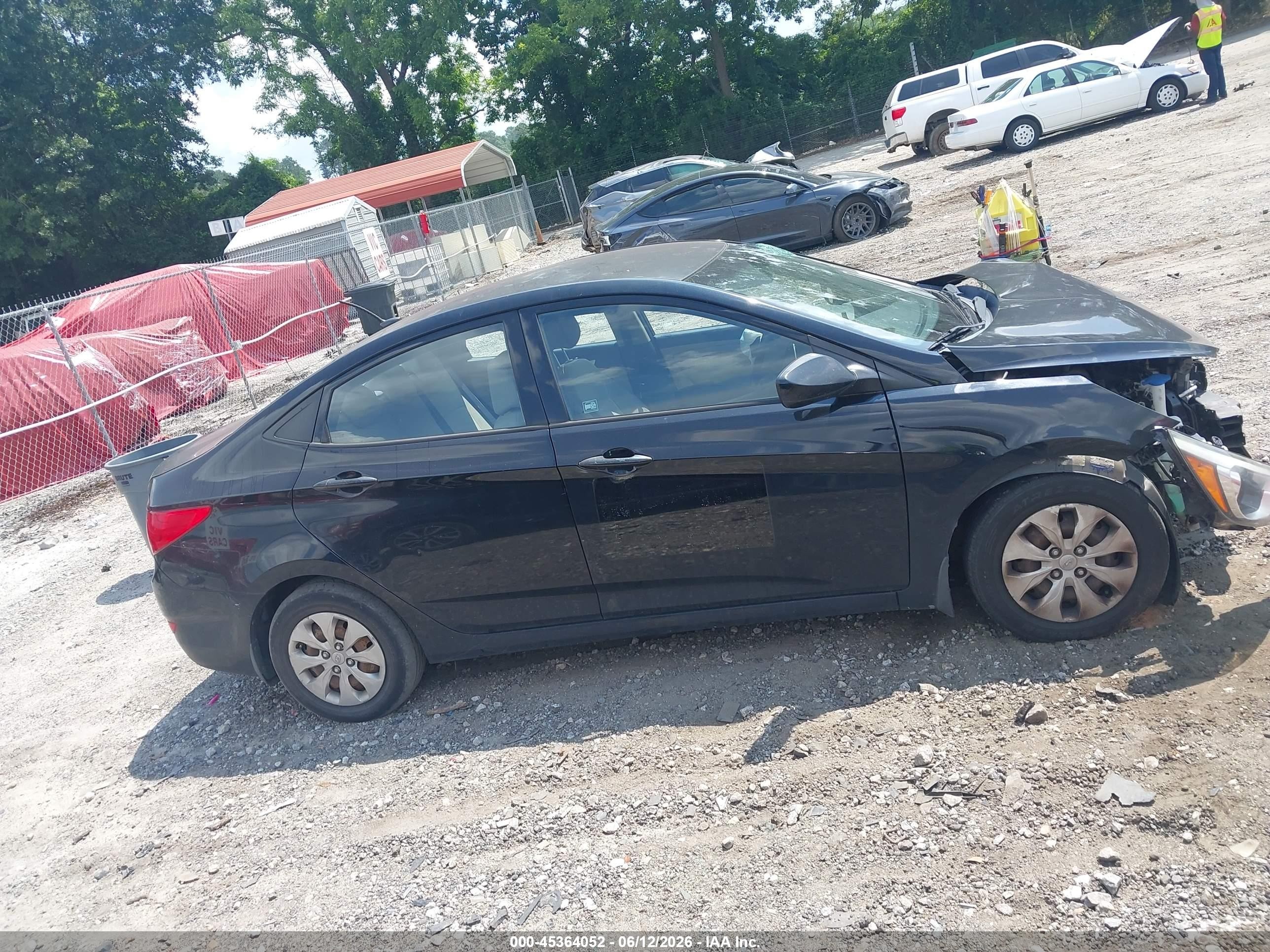 2015 Hyundai Accent Gls Black vin: KMHCT4AE1FU906175