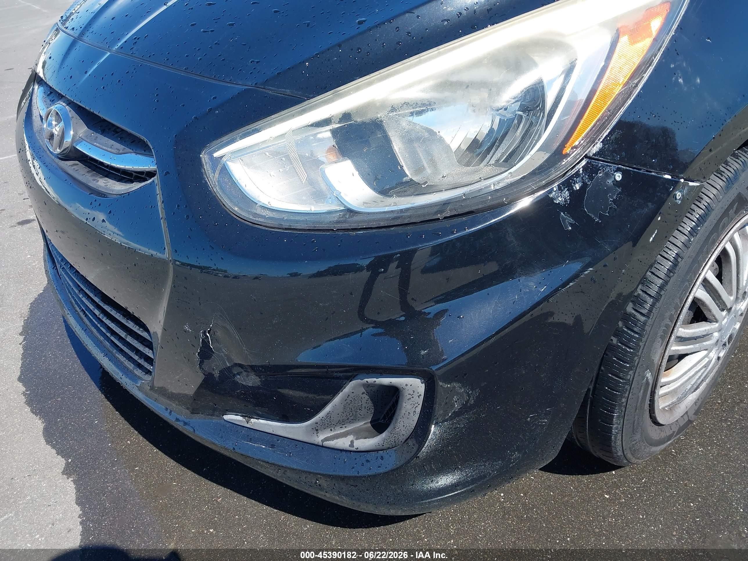 2015 Hyundai Accent Gls Черный vin: KMHCT4AE1FU906550