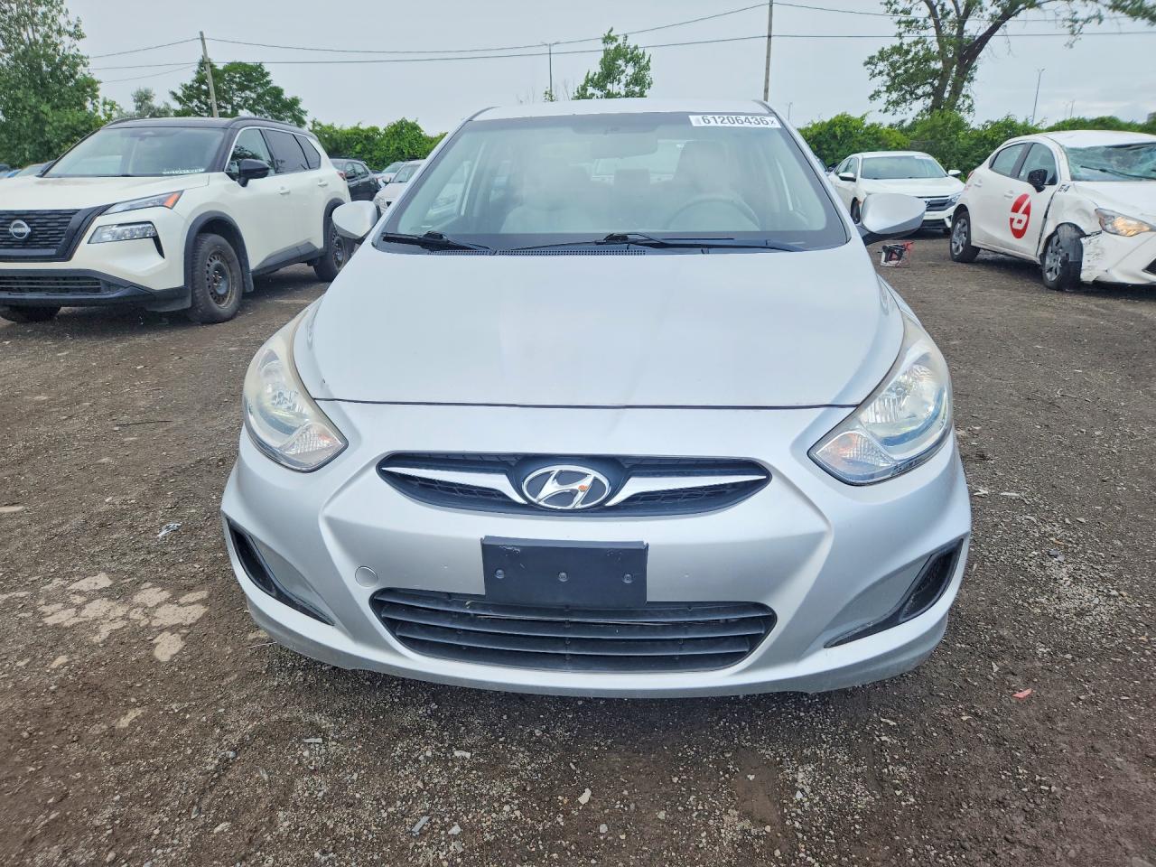 2012 Hyundai Accent Gls Серый vin: KMHCT4AE2CU047576