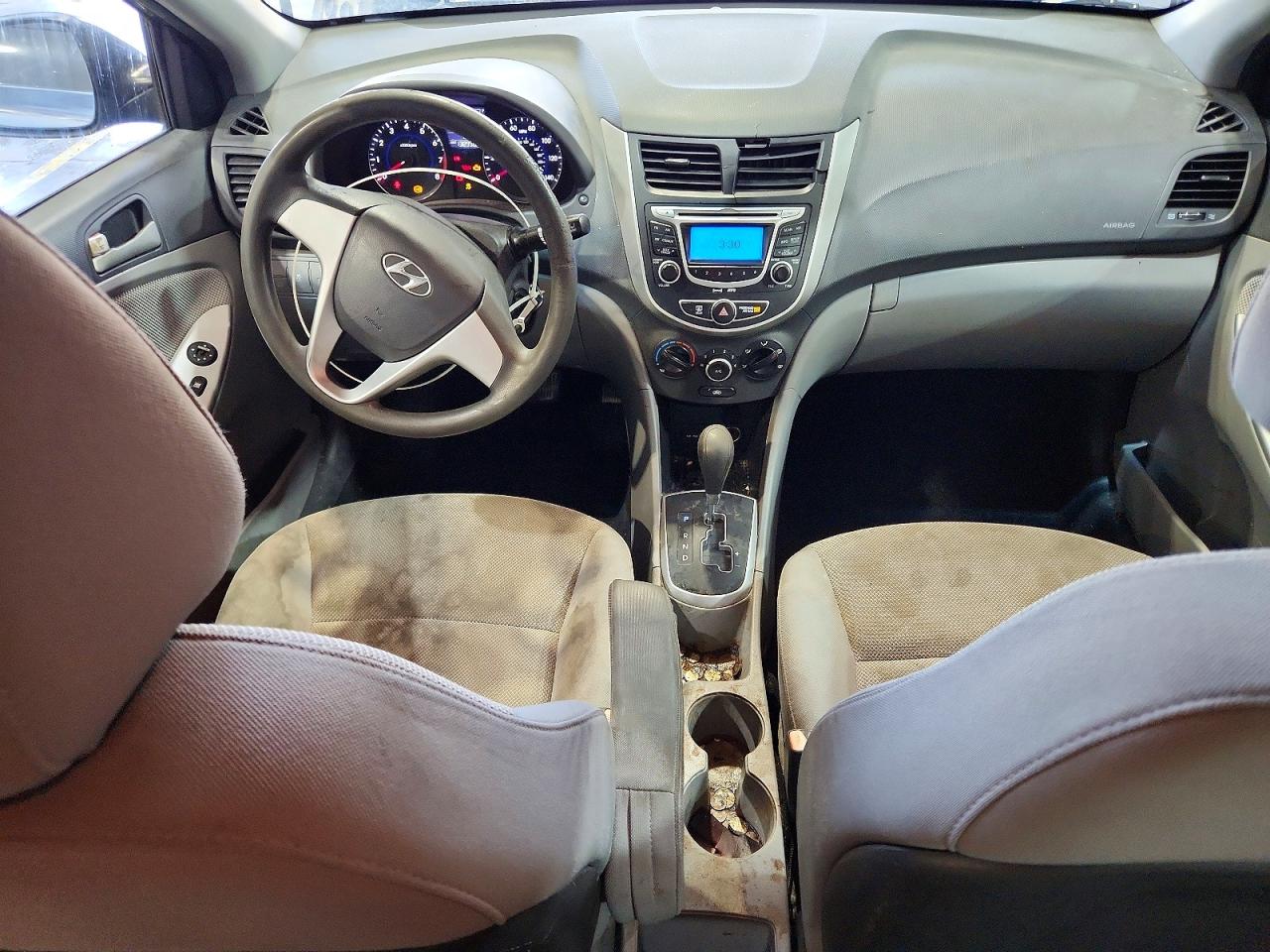 2012 Hyundai Accent Gls Gray vin: KMHCT4AE2CU090282