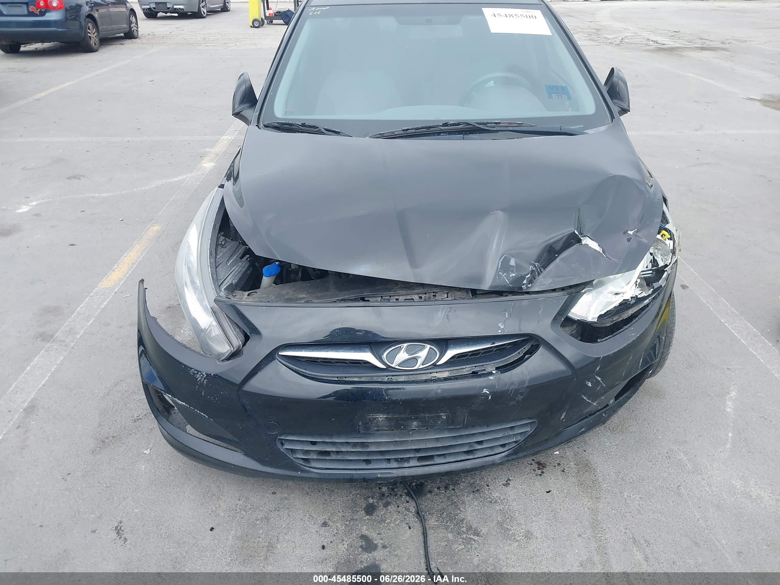 2012 Hyundai Accent Gls Black vin: KMHCT4AE2CU142476
