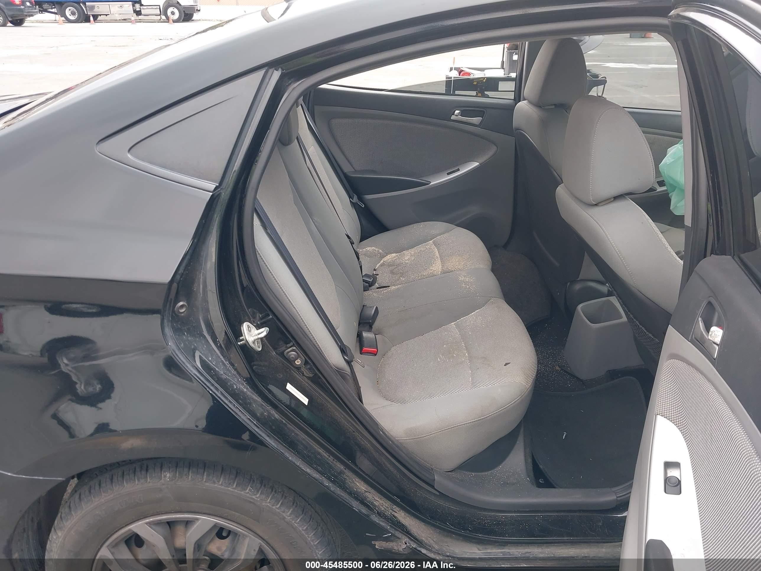 2012 Hyundai Accent Gls Black vin: KMHCT4AE2CU142476