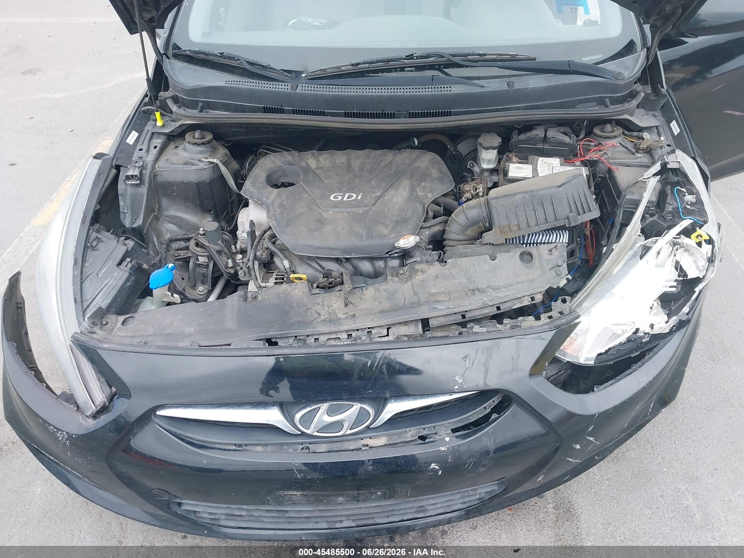 2012 Hyundai Accent Gls Black vin: KMHCT4AE2CU142476