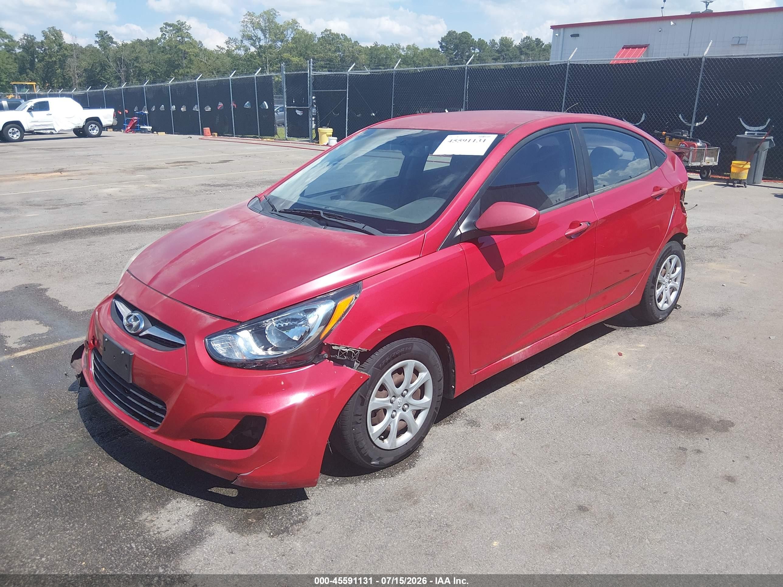 2012 Hyundai Accent Gls Red vin: KMHCT4AE2CU164056