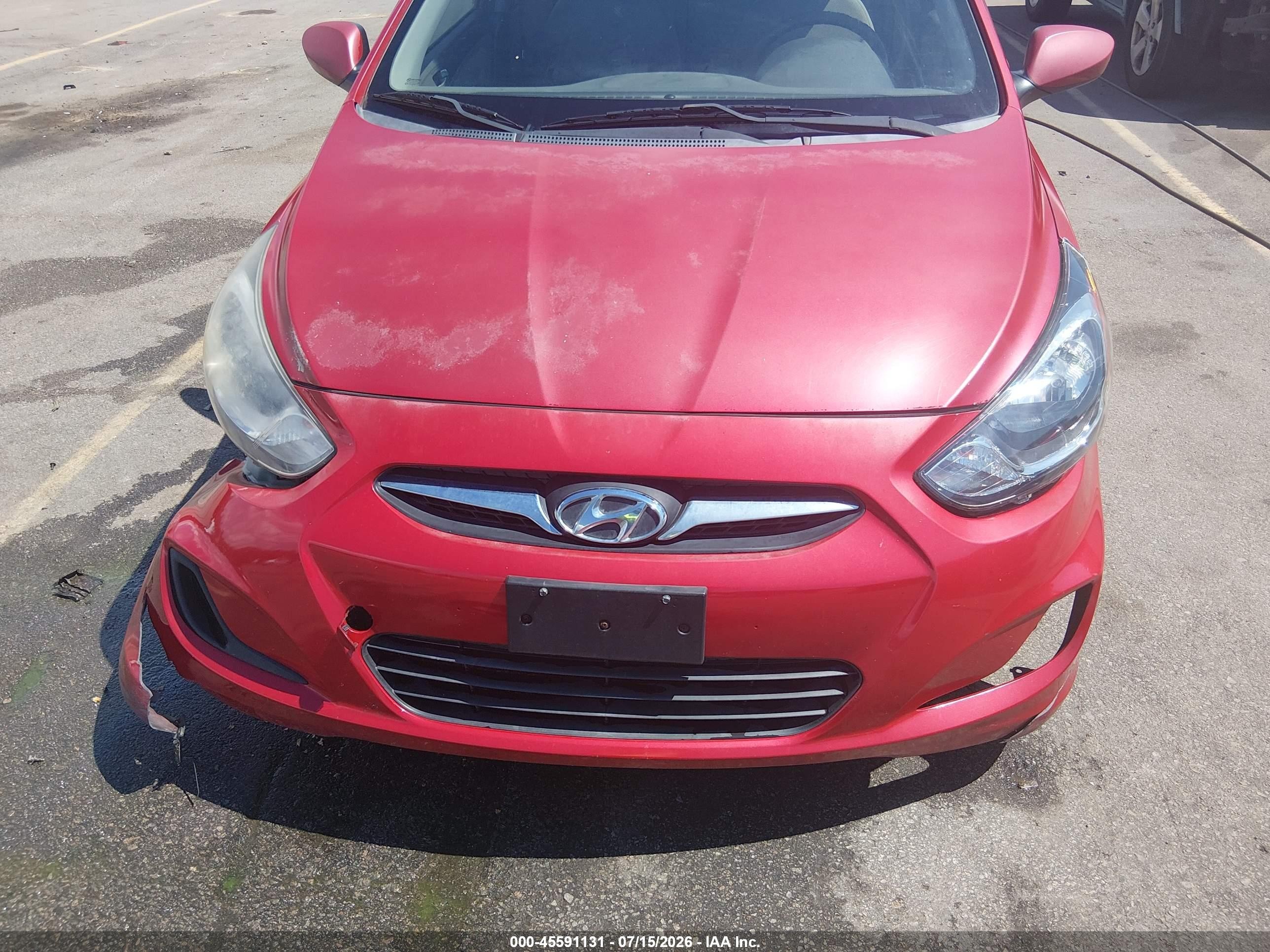 2012 Hyundai Accent Gls Red vin: KMHCT4AE2CU164056