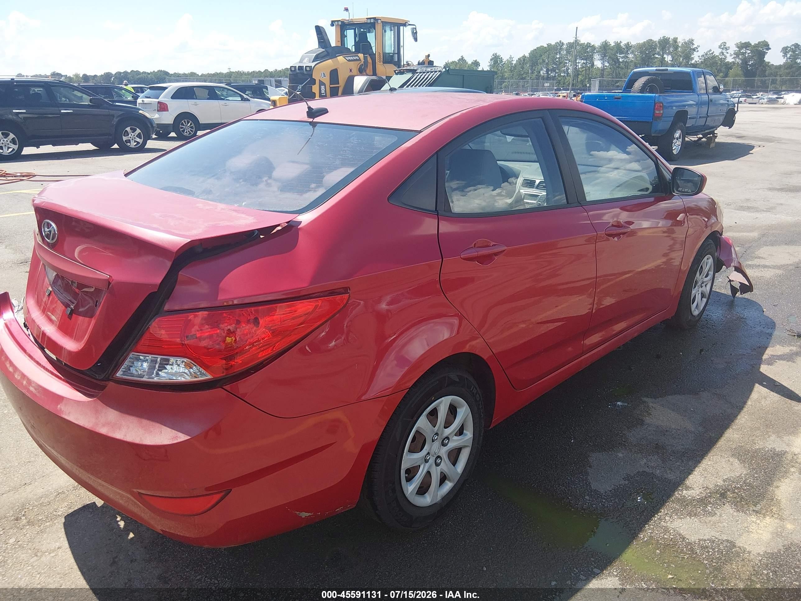 2012 Hyundai Accent Gls Red vin: KMHCT4AE2CU164056