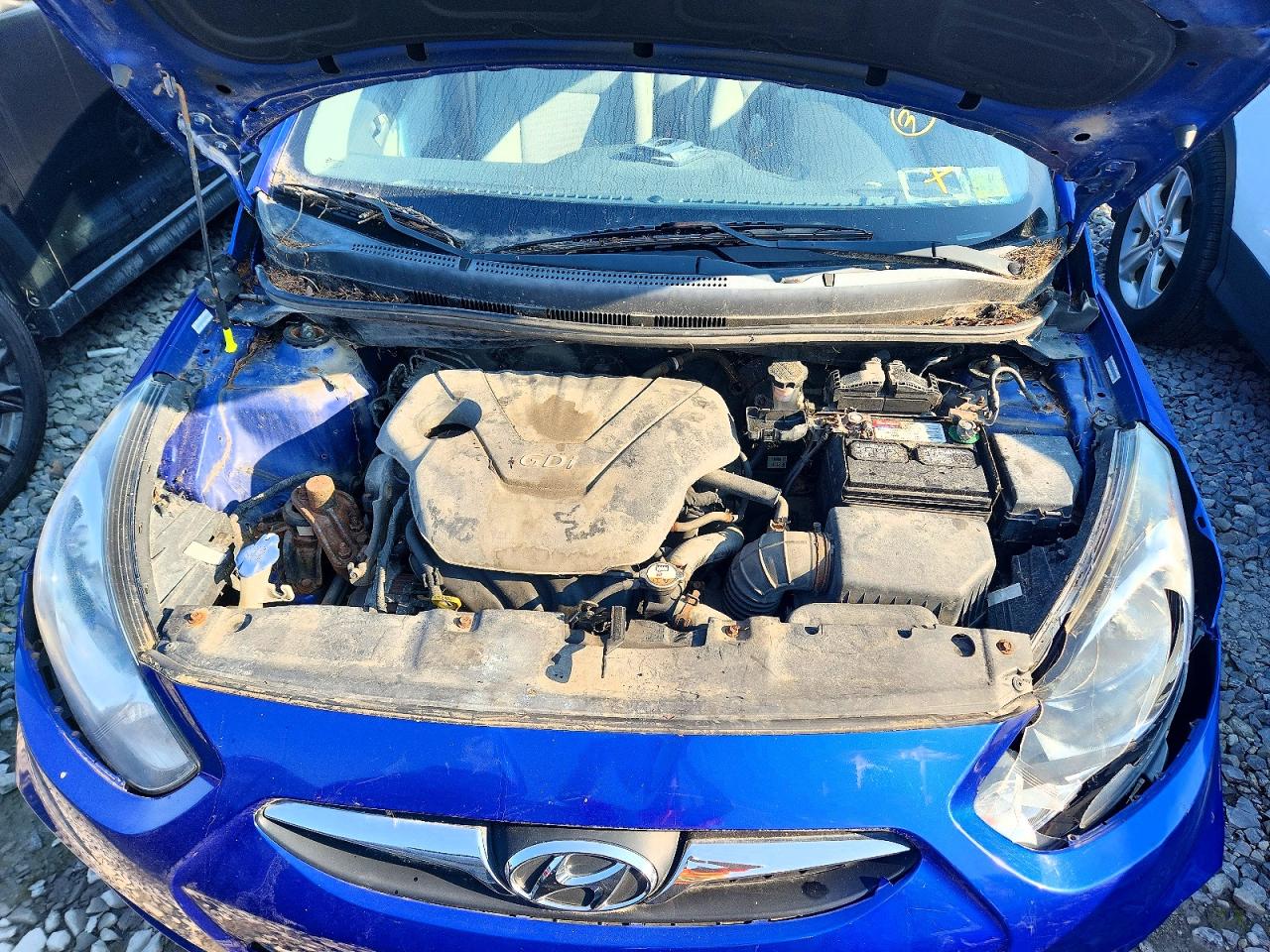 2012 Hyundai Accent Gls Blue vin: KMHCT4AE2CU202580
