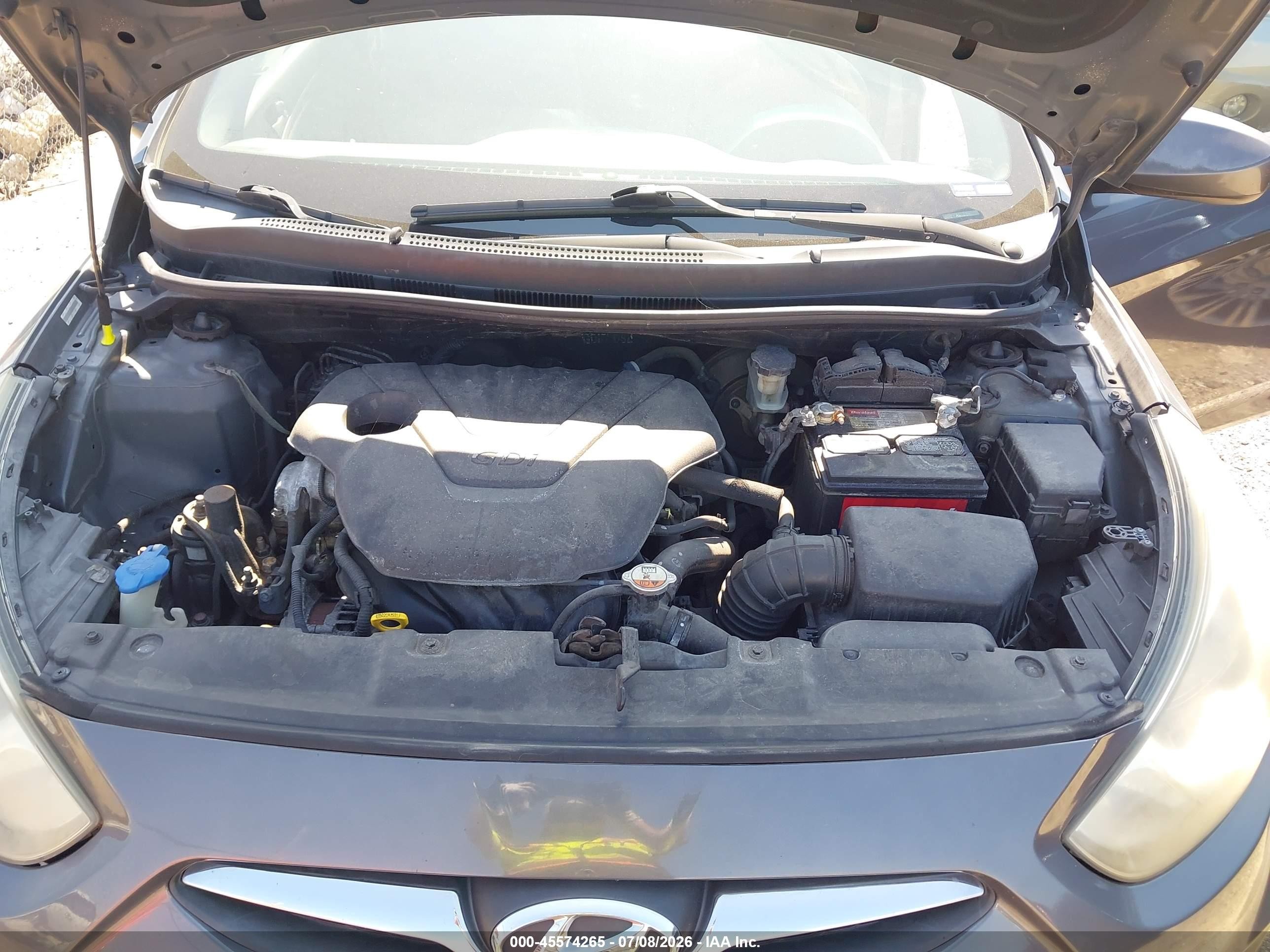 2013 Hyundai Accent Gls Серый vin: KMHCT4AE2DU323594