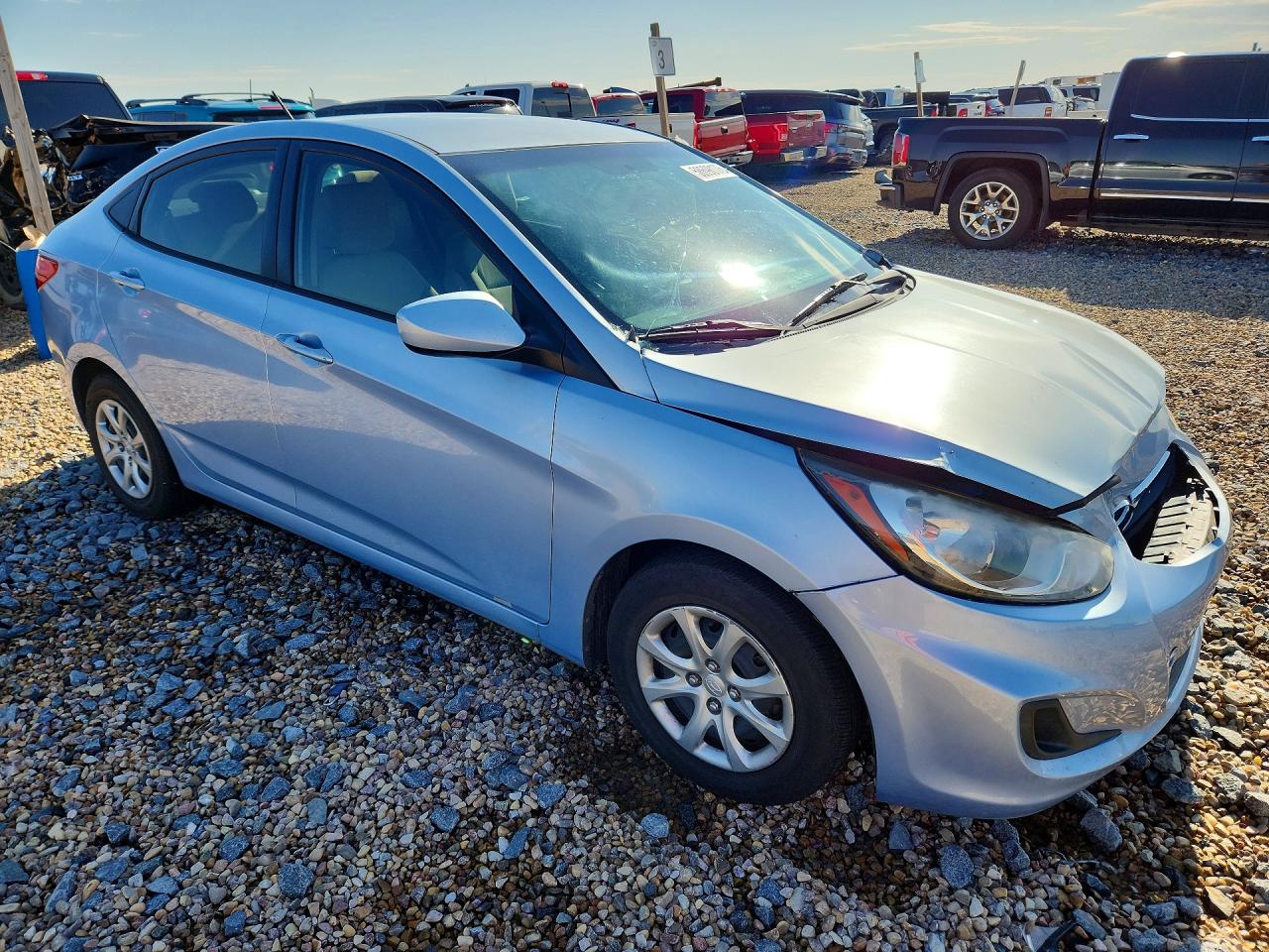 2013 Hyundai Accent Gls Синий vin: KMHCT4AE2DU336779