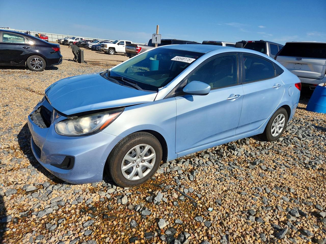 2013 Hyundai Accent Gls Синий vin: KMHCT4AE2DU336779