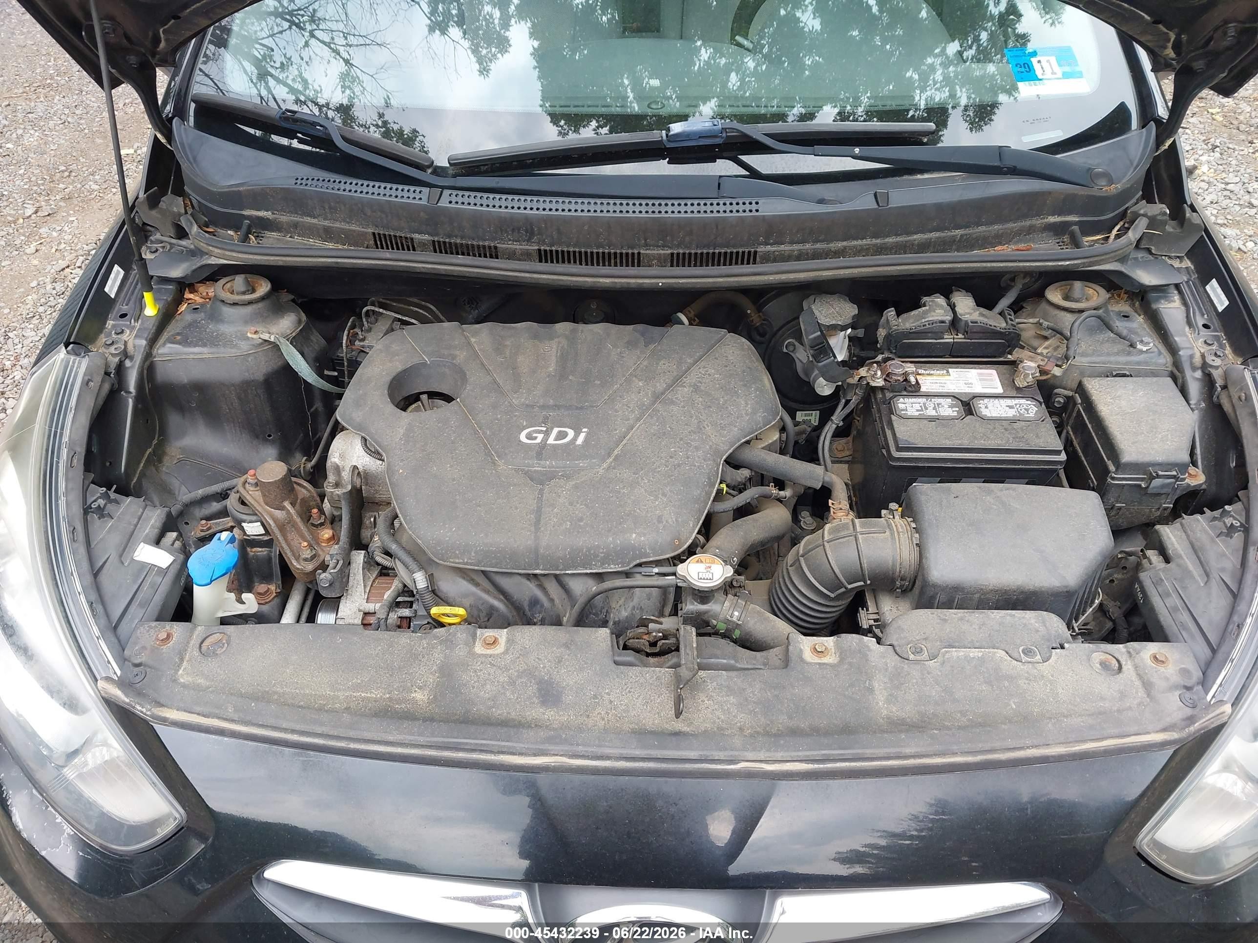 2013 Hyundai Accent Gls Black vin: KMHCT4AE2DU352593