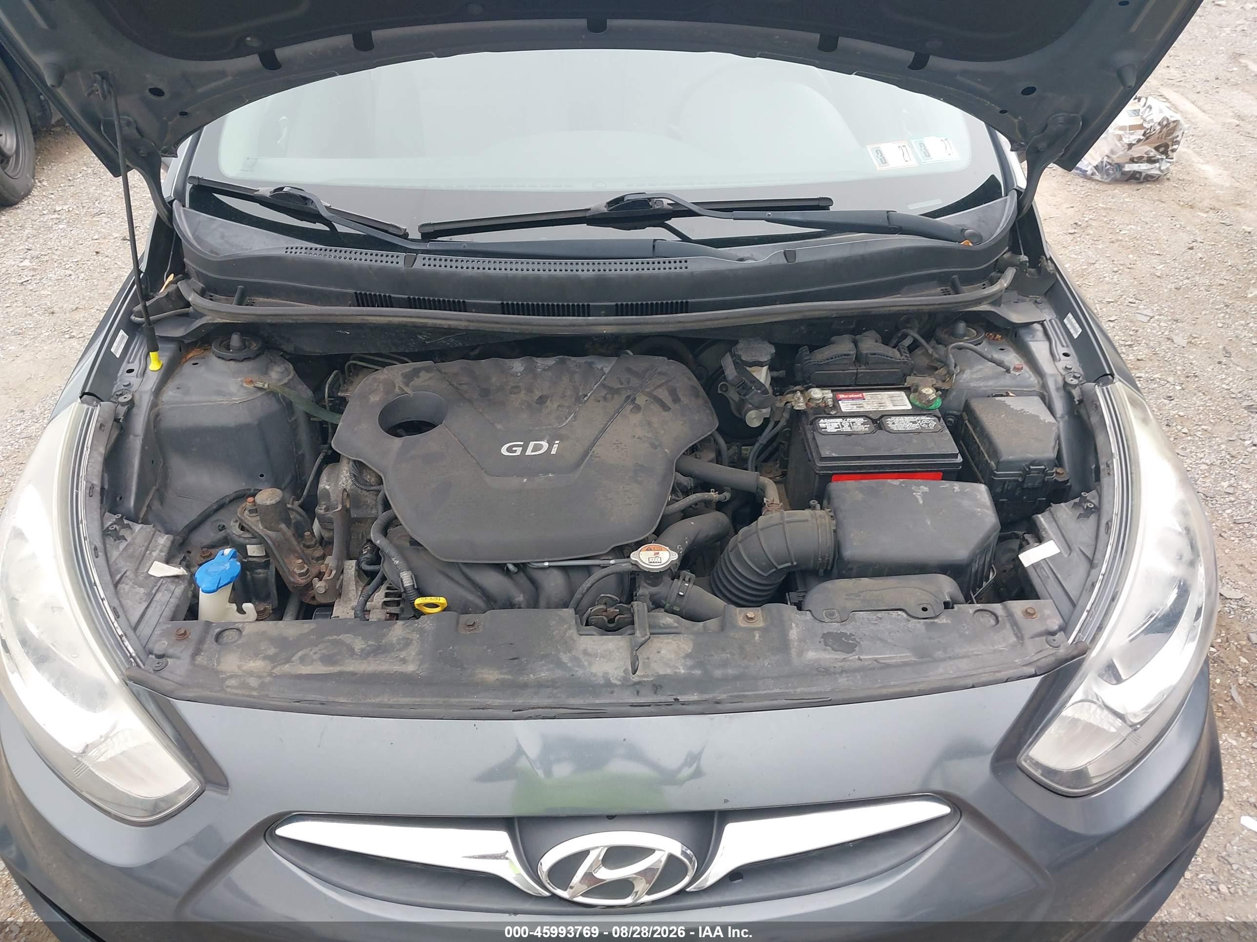 2013 Hyundai Accent Gls Черный vin: KMHCT4AE2DU409312
