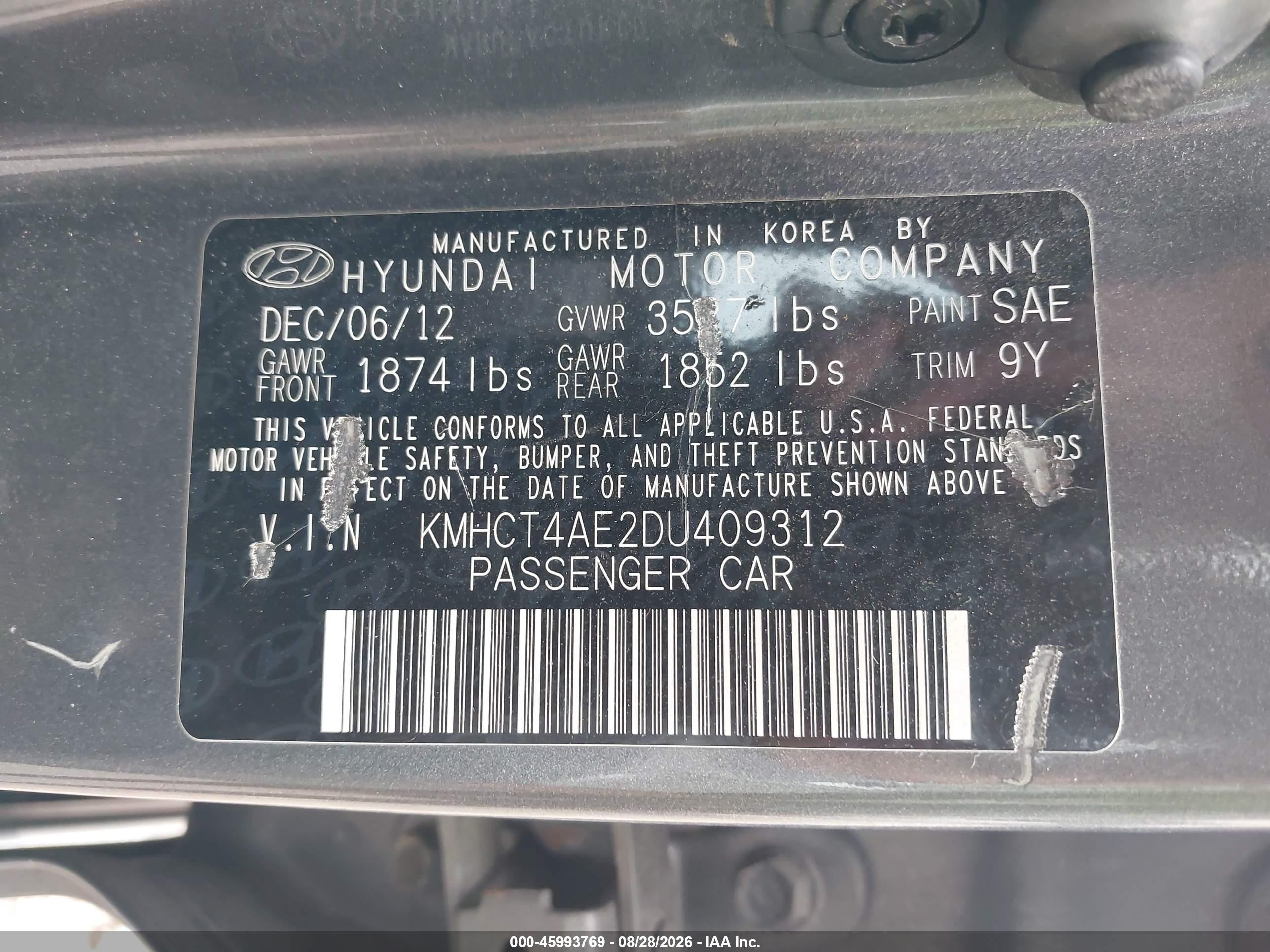 2013 Hyundai Accent Gls Черный vin: KMHCT4AE2DU409312