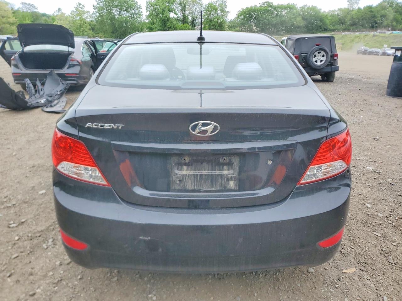 2013 Hyundai Accent Gls Black vin: KMHCT4AE2DU412811