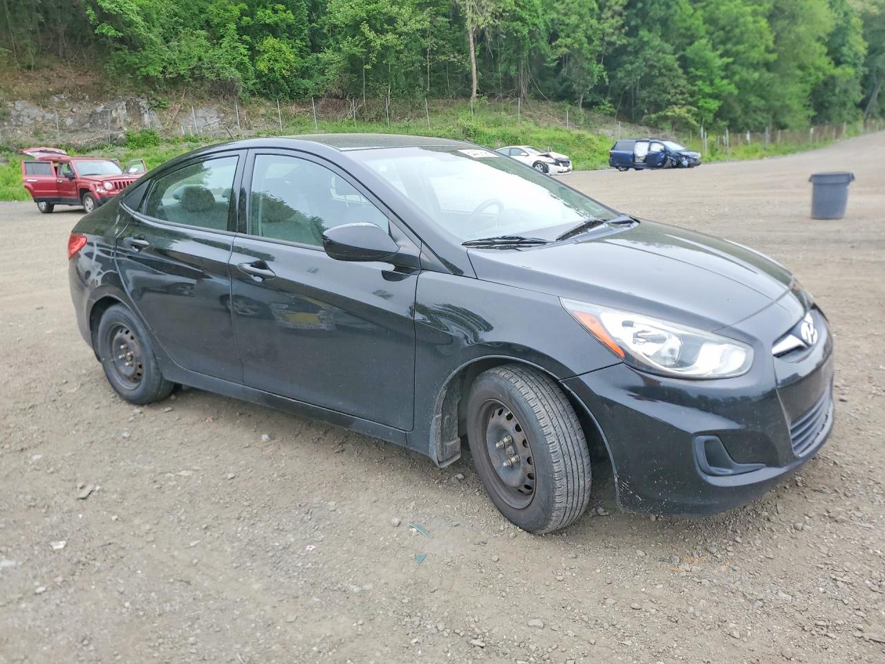 2013 Hyundai Accent Gls Black vin: KMHCT4AE2DU412811