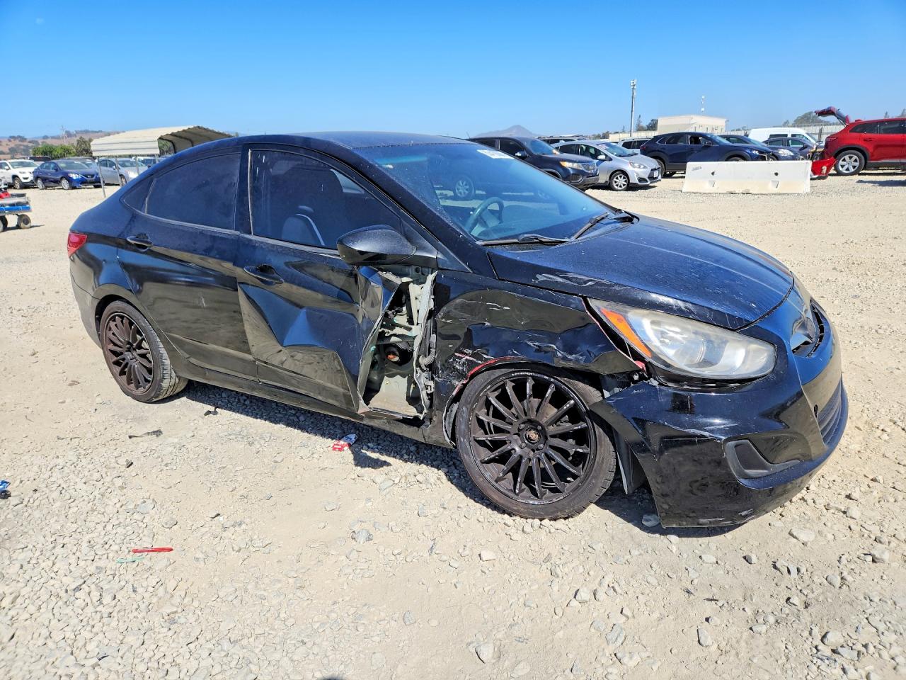 2013 Hyundai Accent Gls Black vin: KMHCT4AE2DU482213