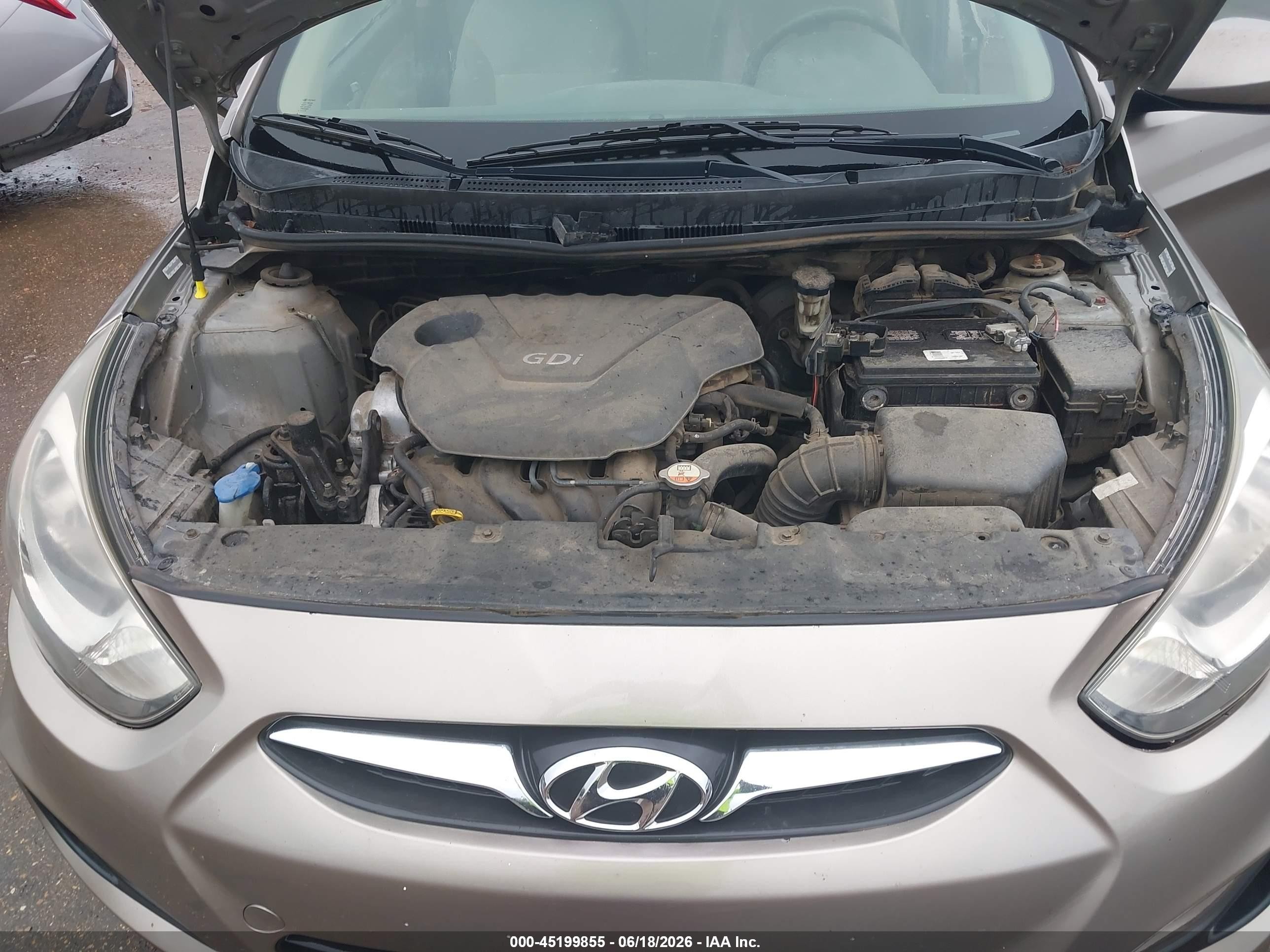 2013 Hyundai Accent Gls Brown vin: KMHCT4AE2DU521057