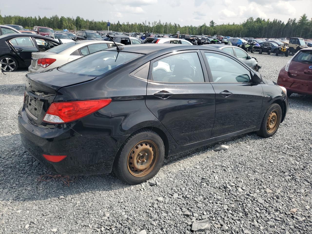 2014 Hyundai Accent Gls Black vin: KMHCT4AE2EU628966