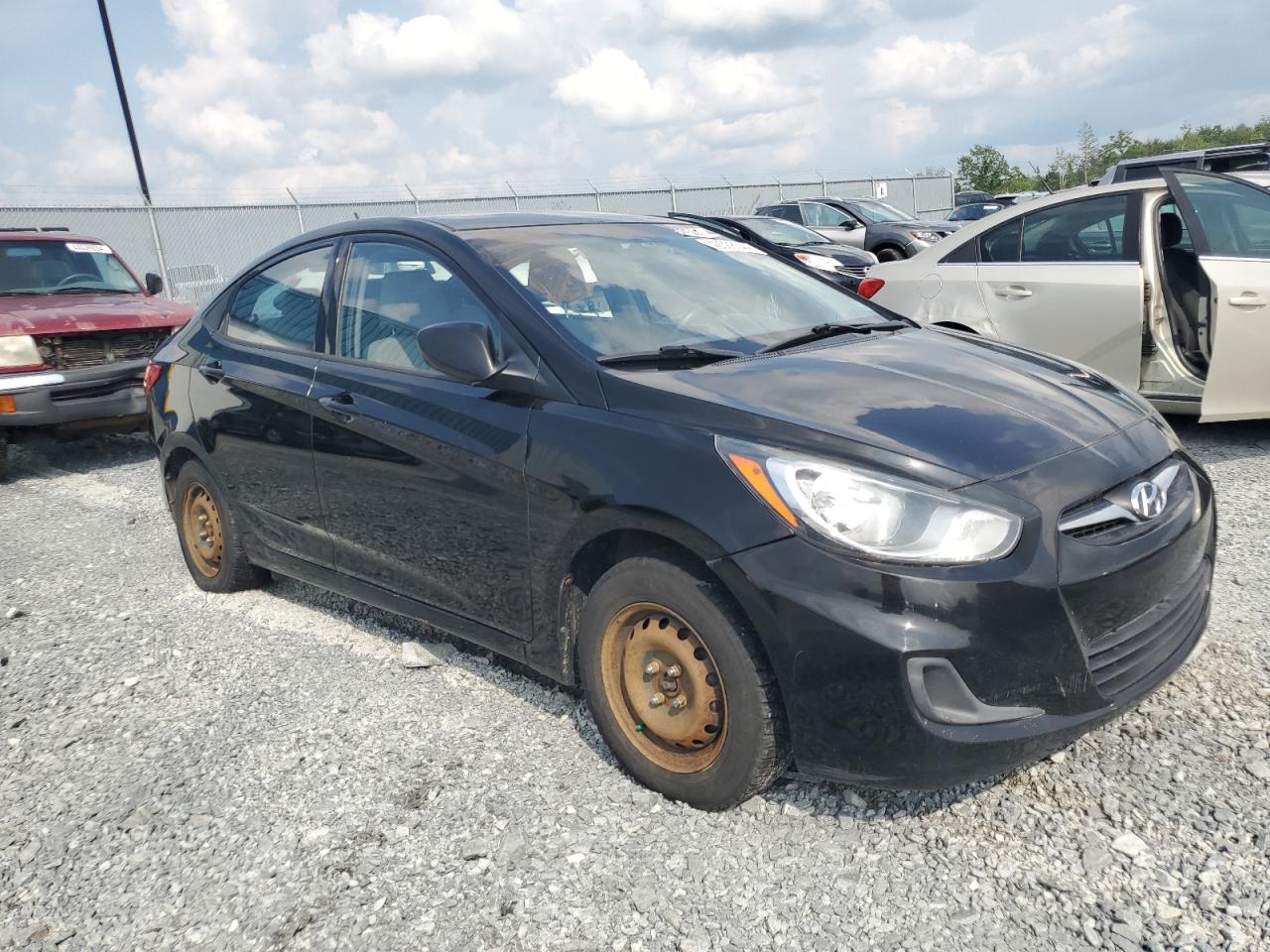 2014 Hyundai Accent Gls Black vin: KMHCT4AE2EU628966