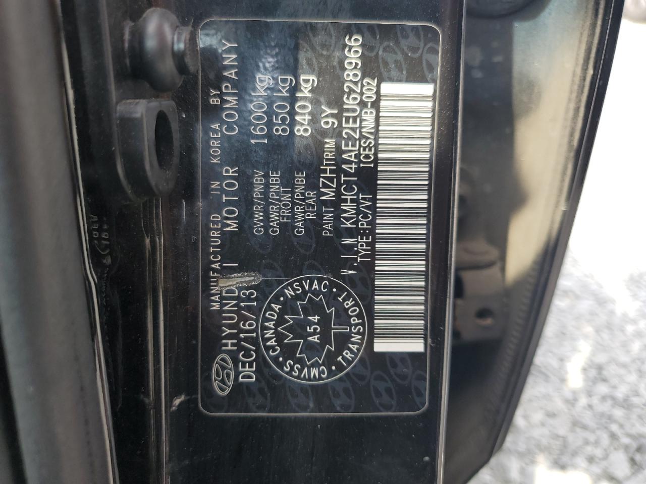 2014 Hyundai Accent Gls Black vin: KMHCT4AE2EU628966