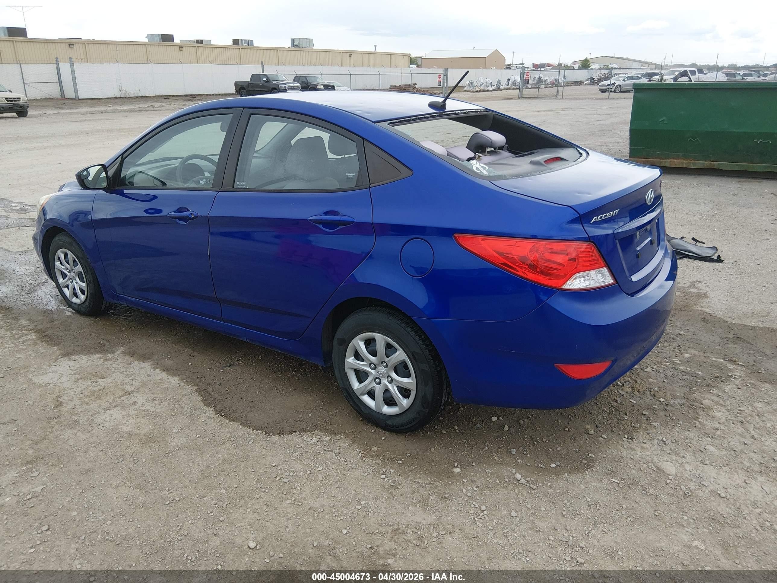 2014 Hyundai Accent Gls Blue vin: KMHCT4AE2EU665953