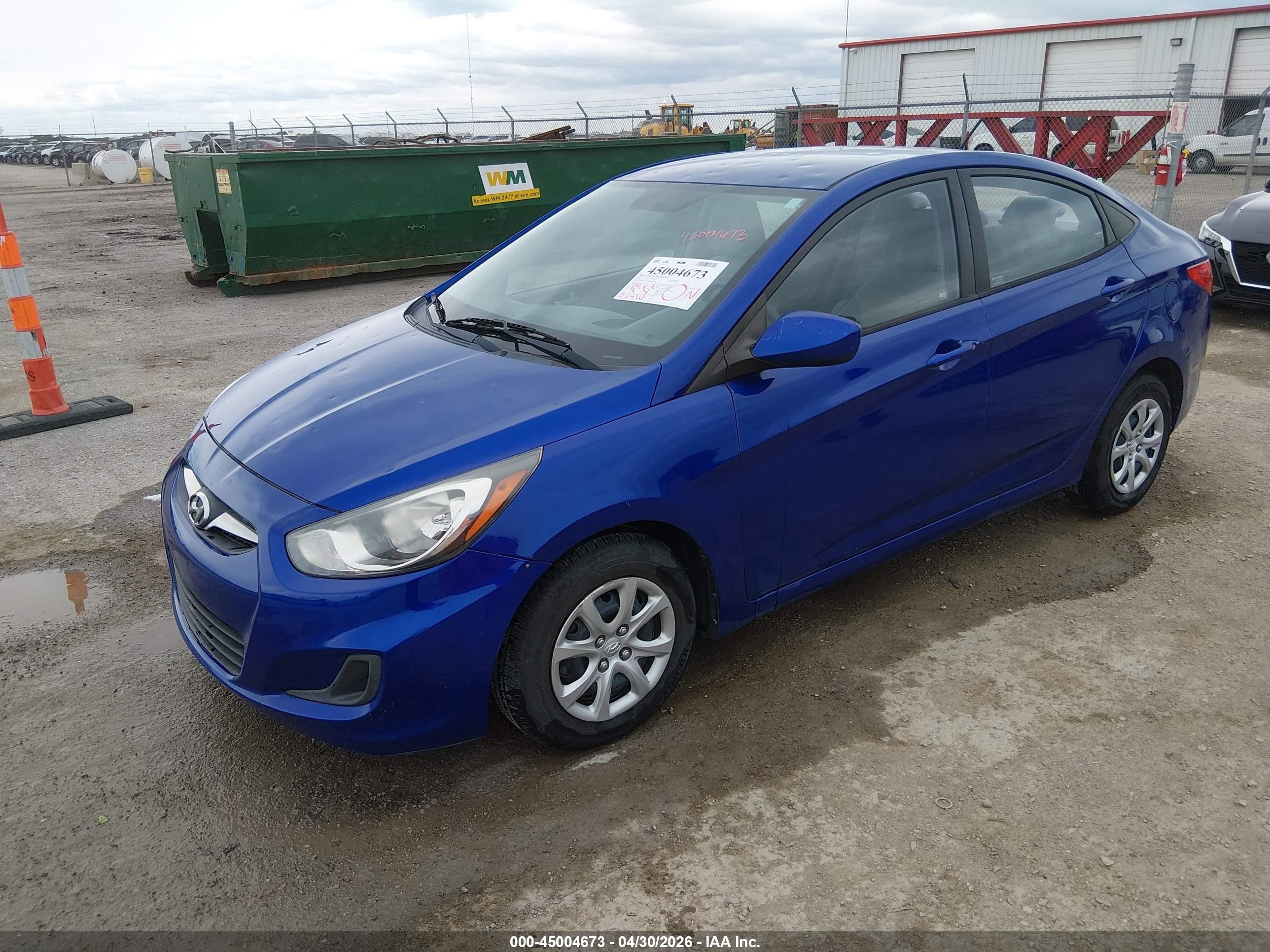 2014 Hyundai Accent Gls Blue vin: KMHCT4AE2EU665953