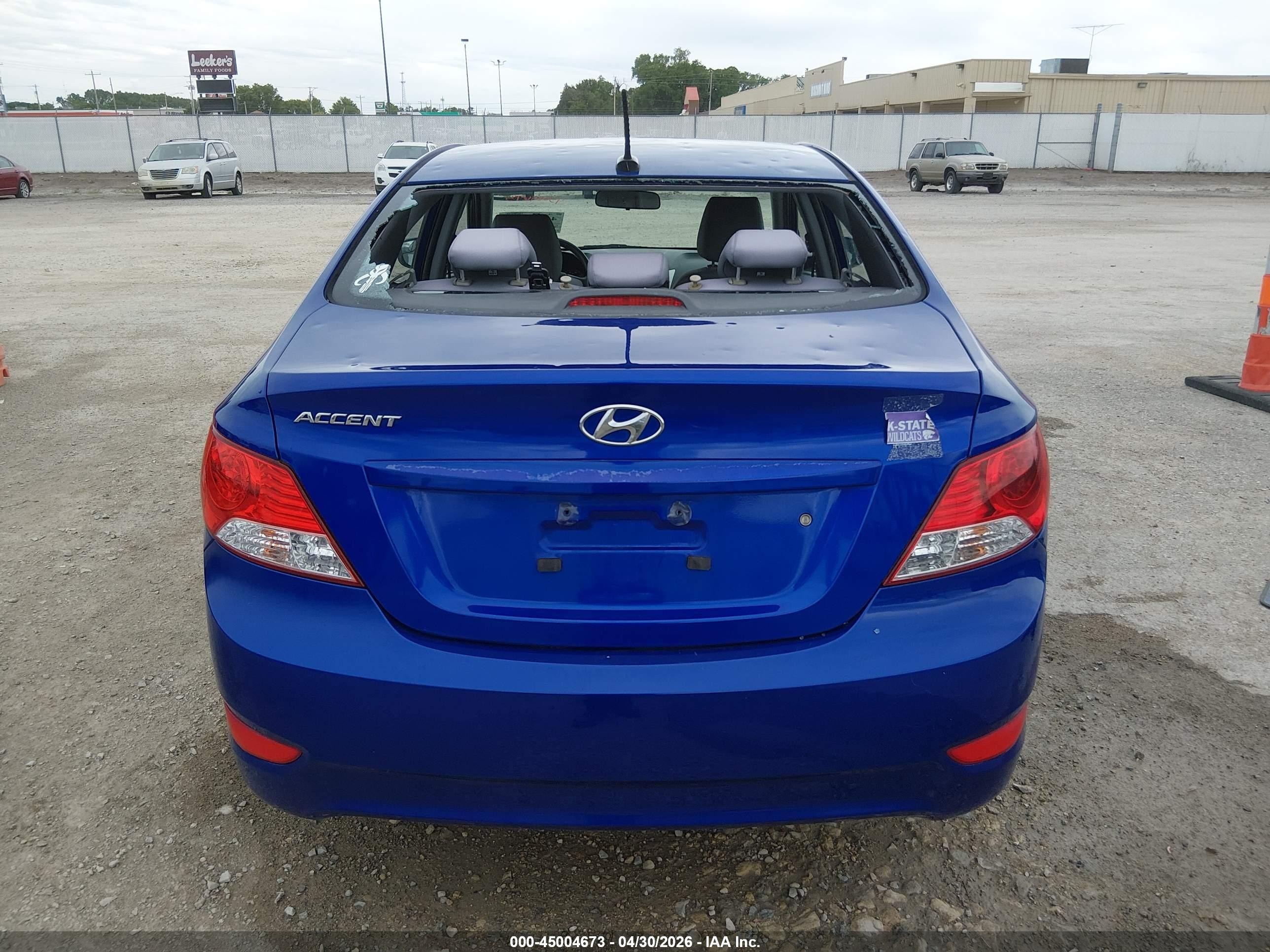 2014 Hyundai Accent Gls Blue vin: KMHCT4AE2EU665953