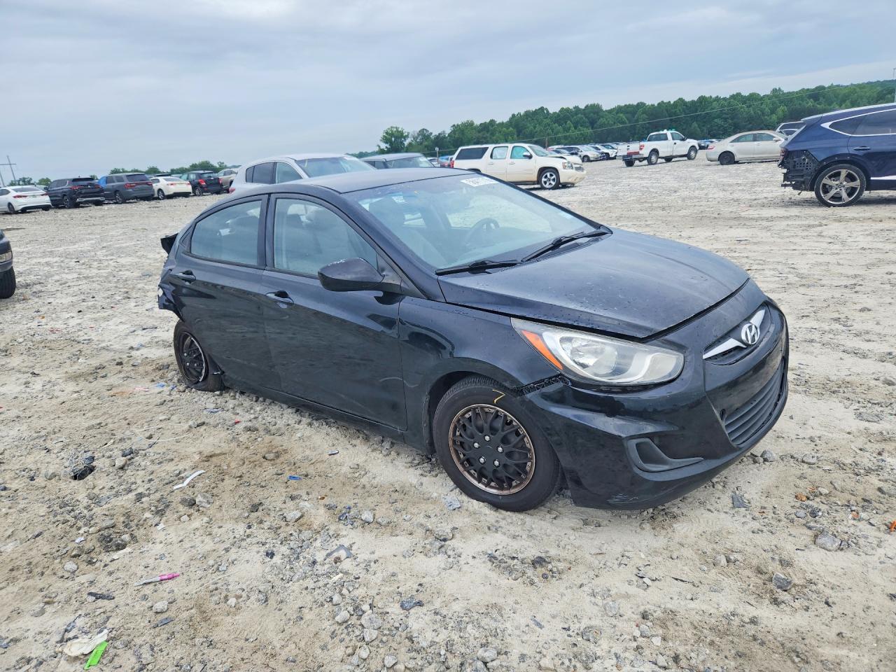 2014 Hyundai Accent Gls Black vin: KMHCT4AE2EU738996