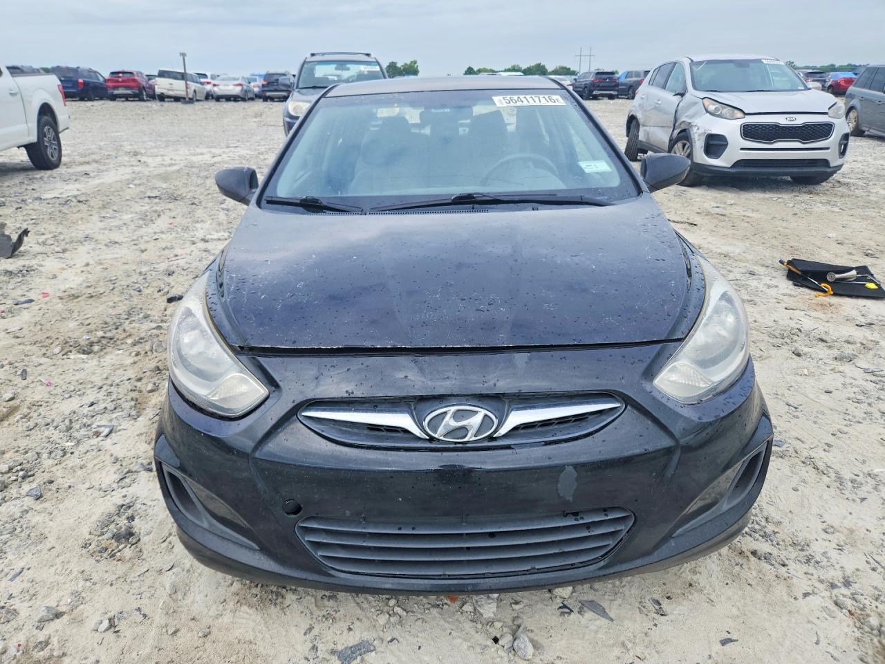 2014 Hyundai Accent Gls Black vin: KMHCT4AE2EU738996